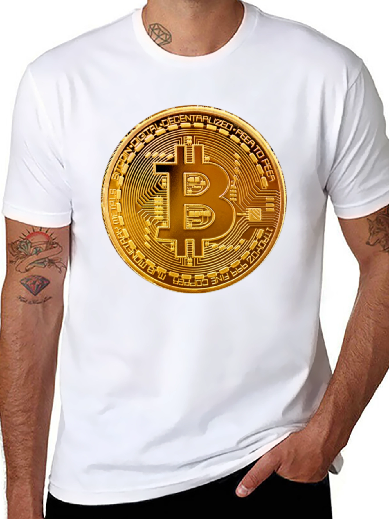 Bitcoin Graphic Black T-Shirt - Cryptocurrency Fashion