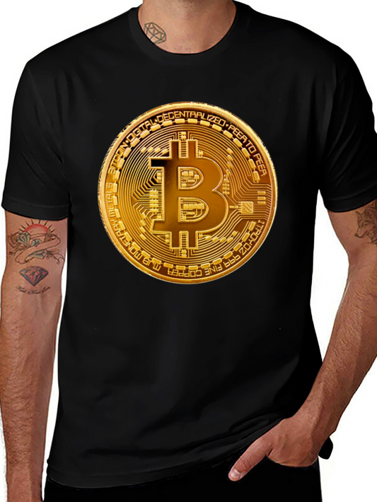 Bitcoin Graphic Black T-Shirt - Cryptocurrency Fashion
