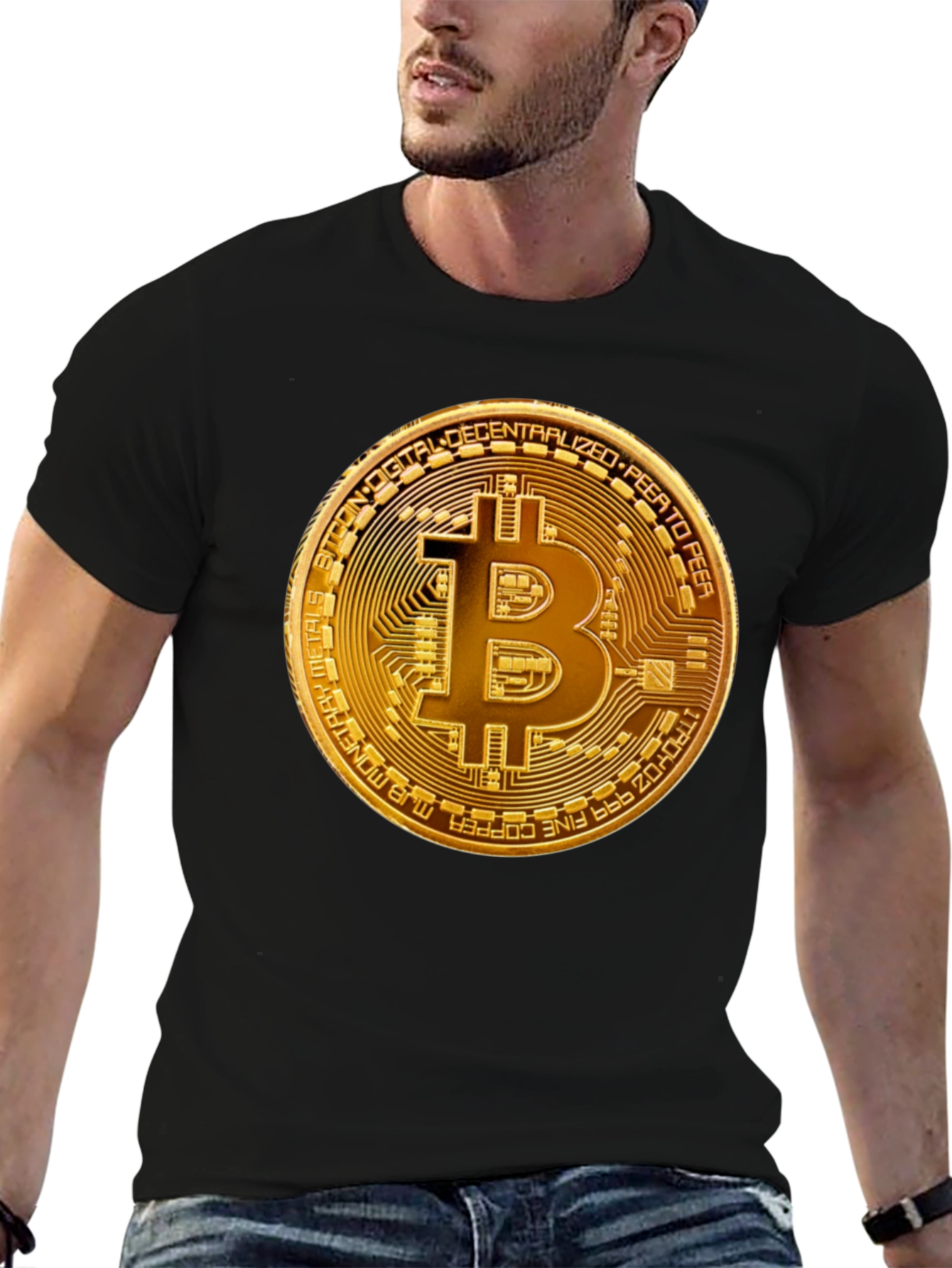 Bitcoin Graphic Black T-Shirt - Cryptocurrency Fashion