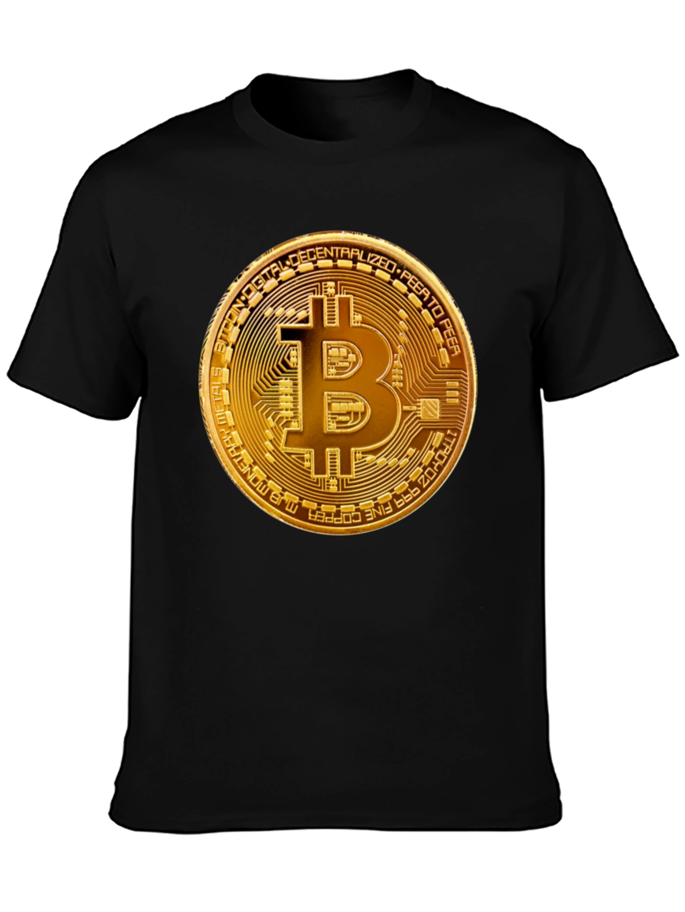 Bitcoin Graphic Black T-Shirt - Cryptocurrency Fashion