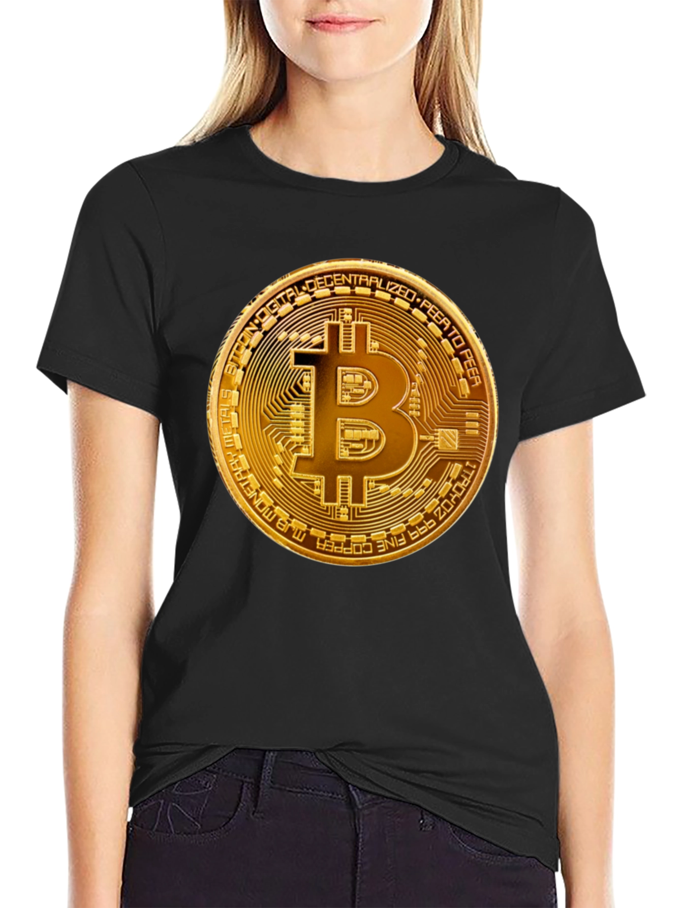 Bitcoin Graphic Black T-Shirt - Cryptocurrency Fashion