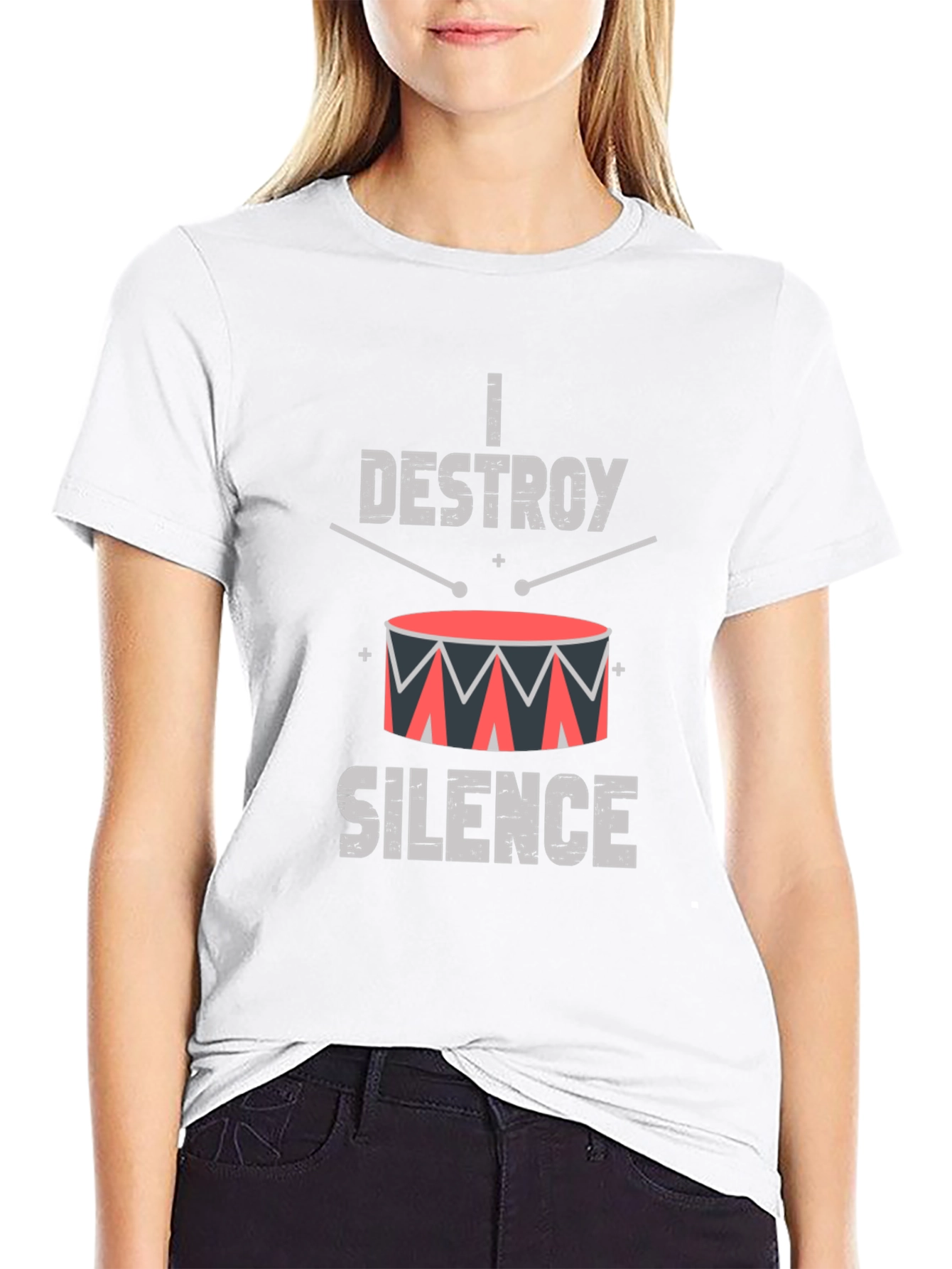 I Destroy Silence Drummer T-Shirt