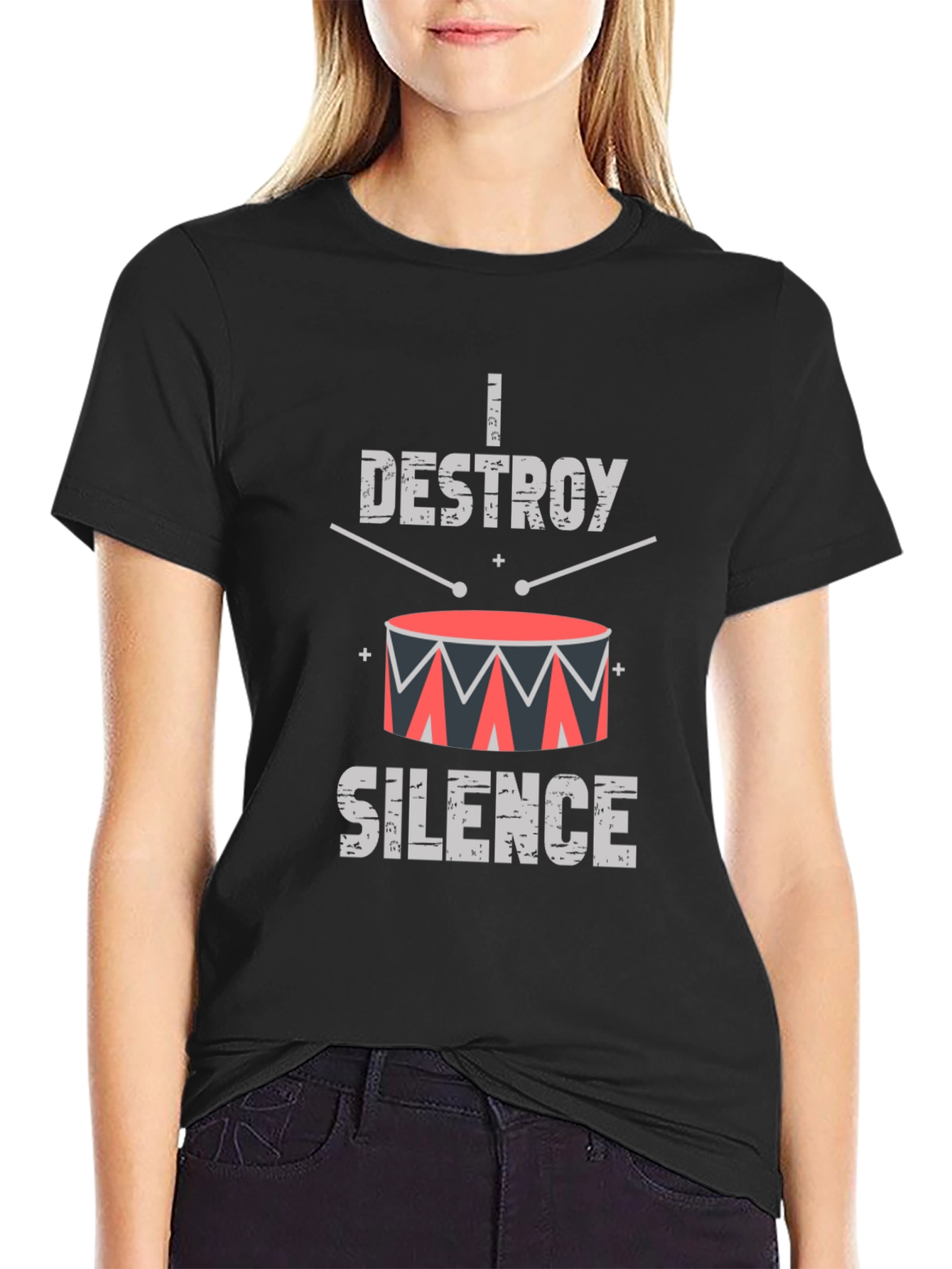 I Destroy Silence Drummer T-Shirt