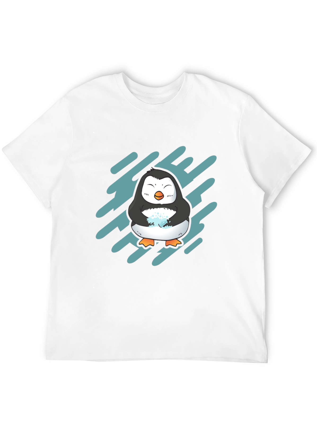 Cute Penguin Graphic Tee - Black Unisex T-Shirt