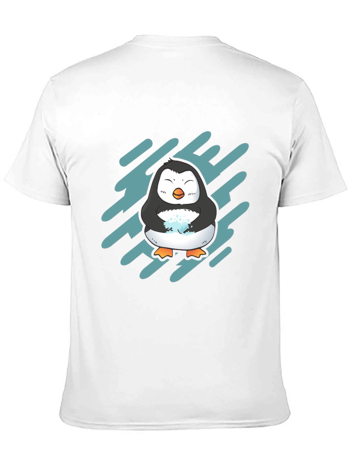 Cute Penguin Graphic Tee - Black Unisex T-Shirt