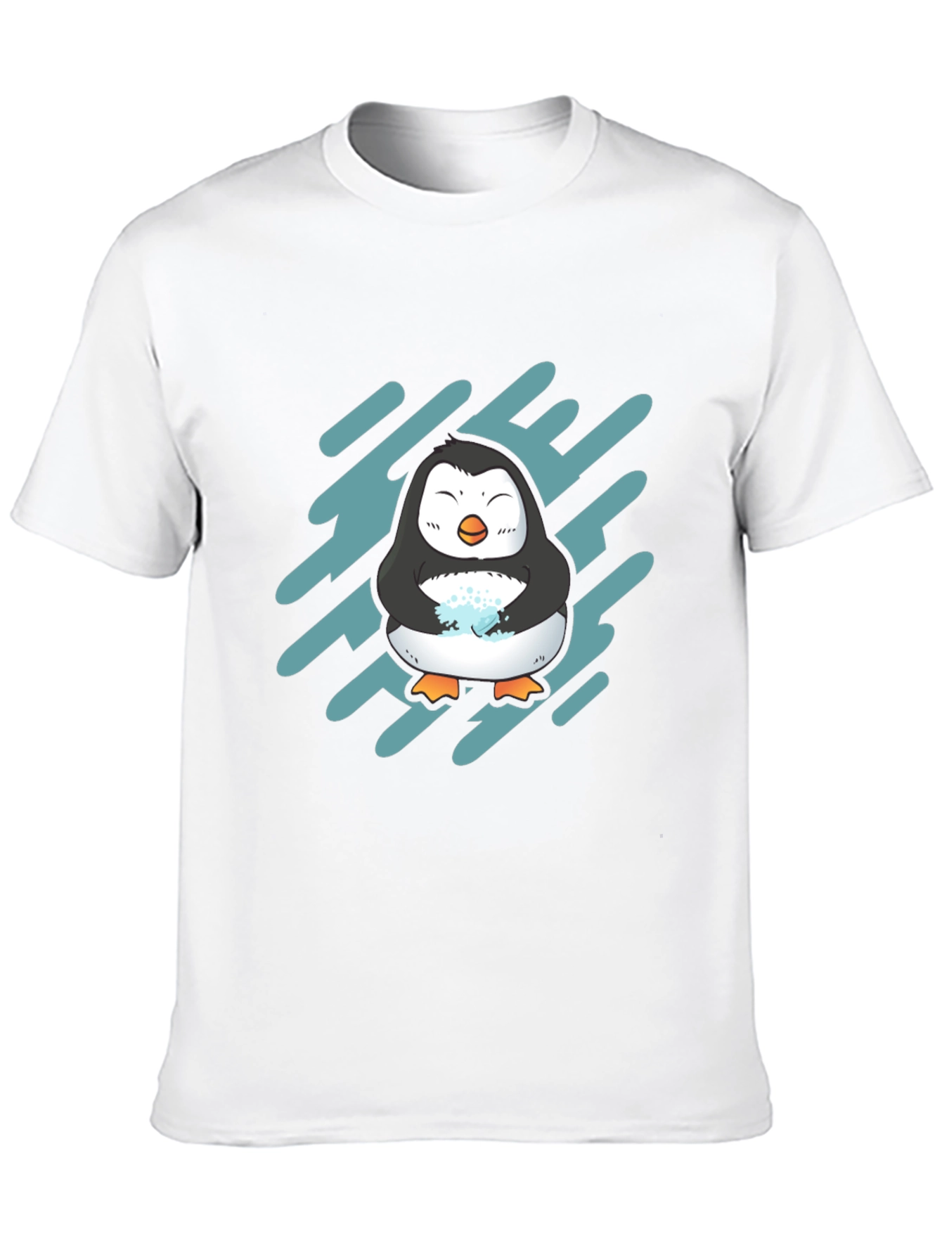 Cute Penguin Graphic Tee - Black Unisex T-Shirt