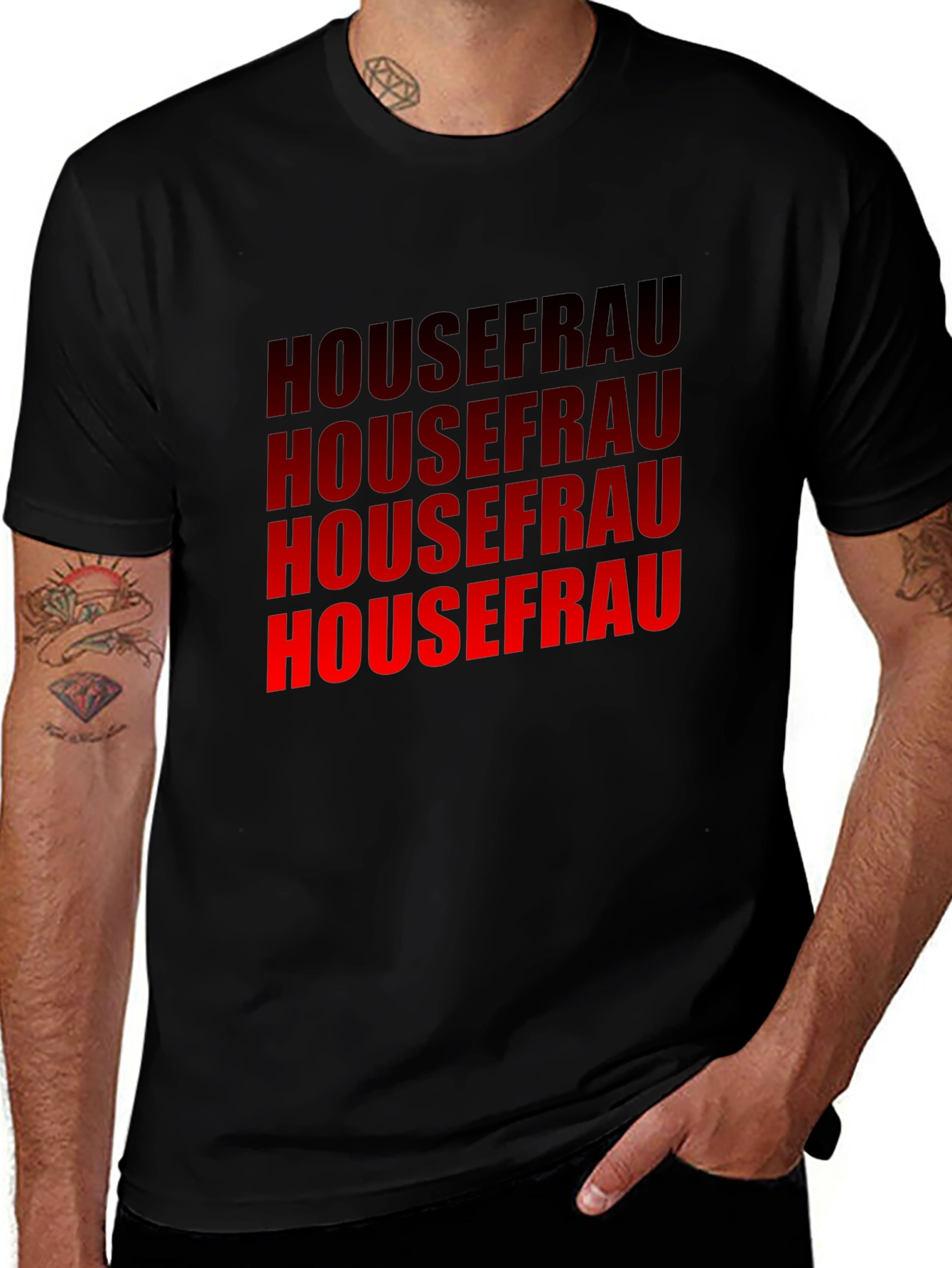 Housefrau Graphic T-Shirt - Bold Red Print