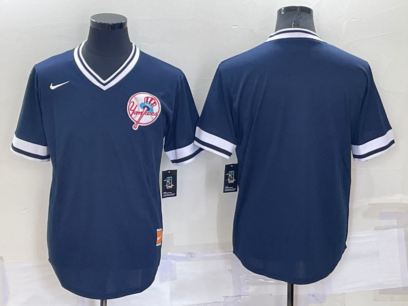 Men's New York Yankees Navy Cooperstown Collection Blank Jerseys