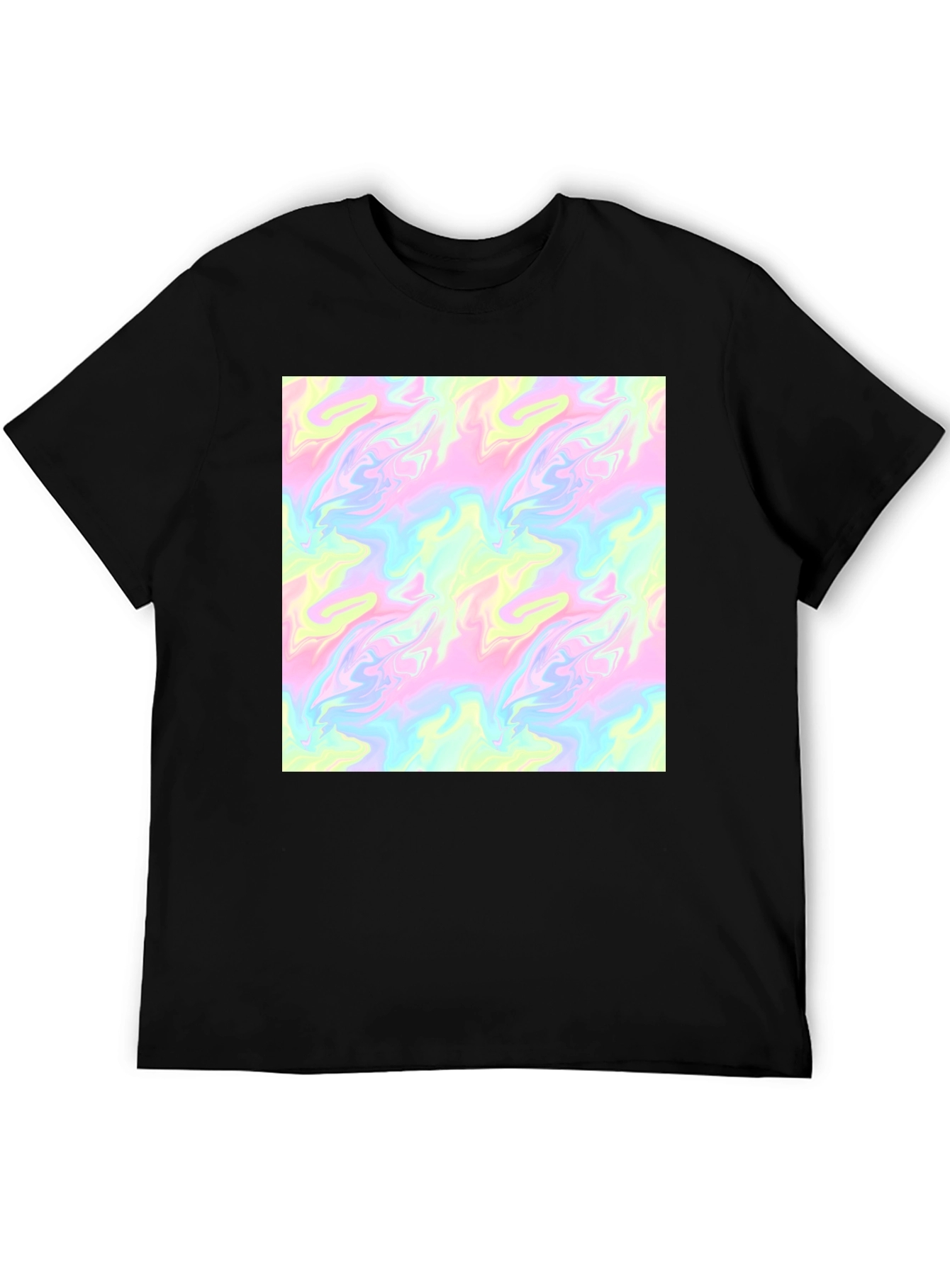 Abstract Pattern Graphic Tee - Unisex Black T-Shirt