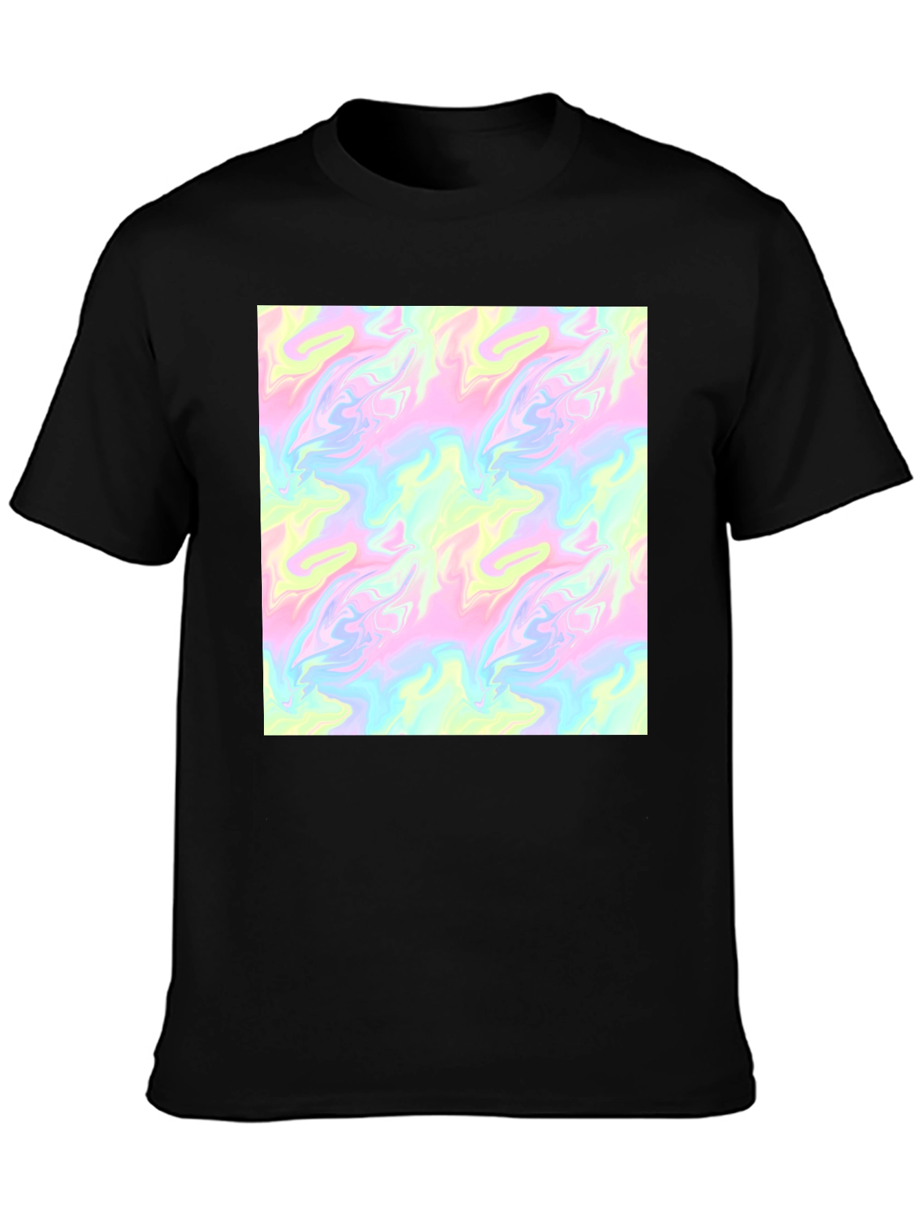 Abstract Pattern Graphic Tee - Unisex Black T-Shirt