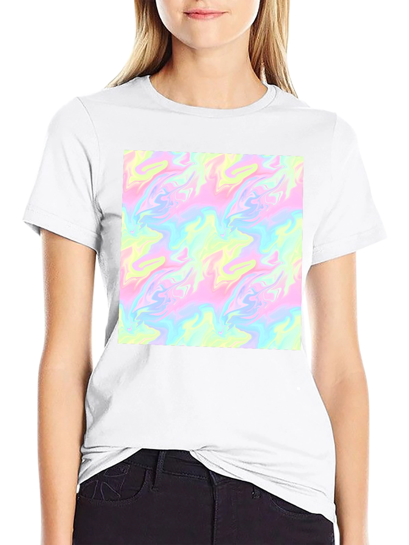 Abstract Pattern Graphic Tee - Unisex Black T-Shirt