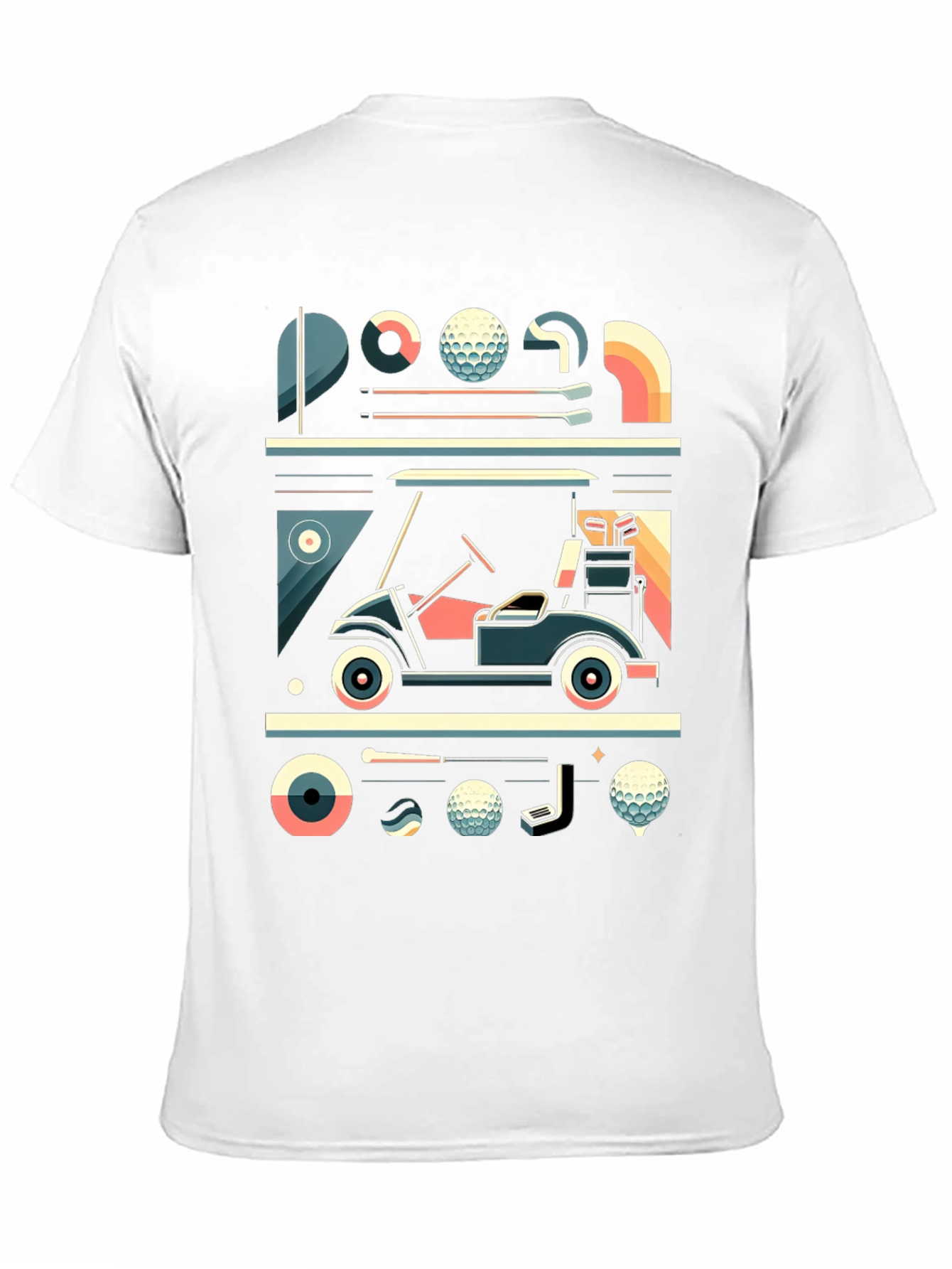 Golf Graphic Tee - Modern Golf Cart Design