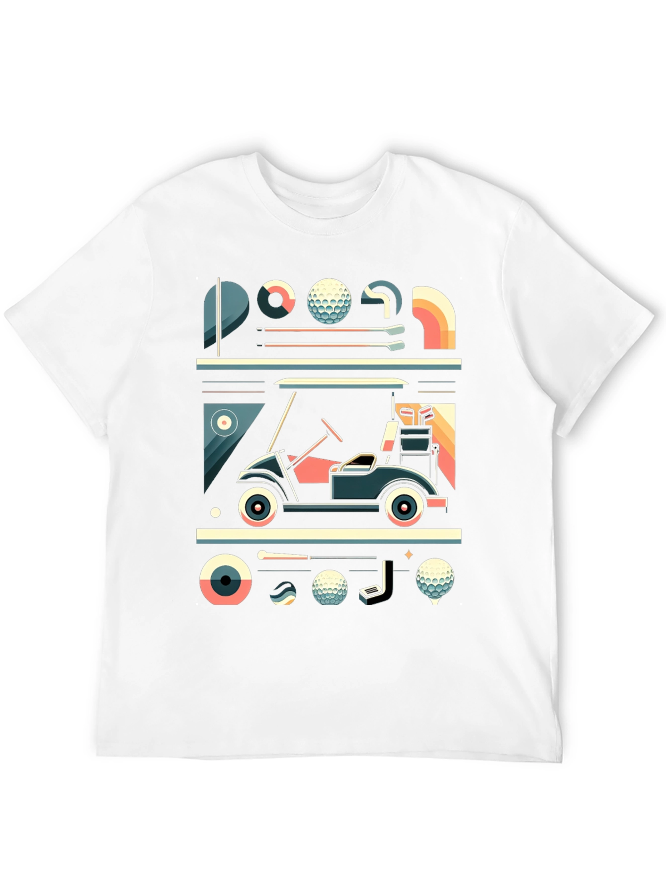 Golf Graphic Tee - Modern Golf Cart Design