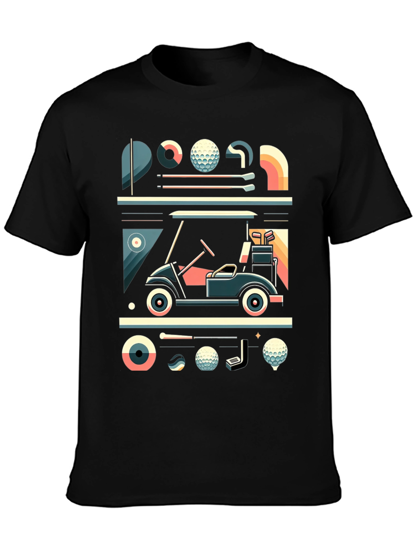 Golf Graphic Tee - Modern Golf Cart Design