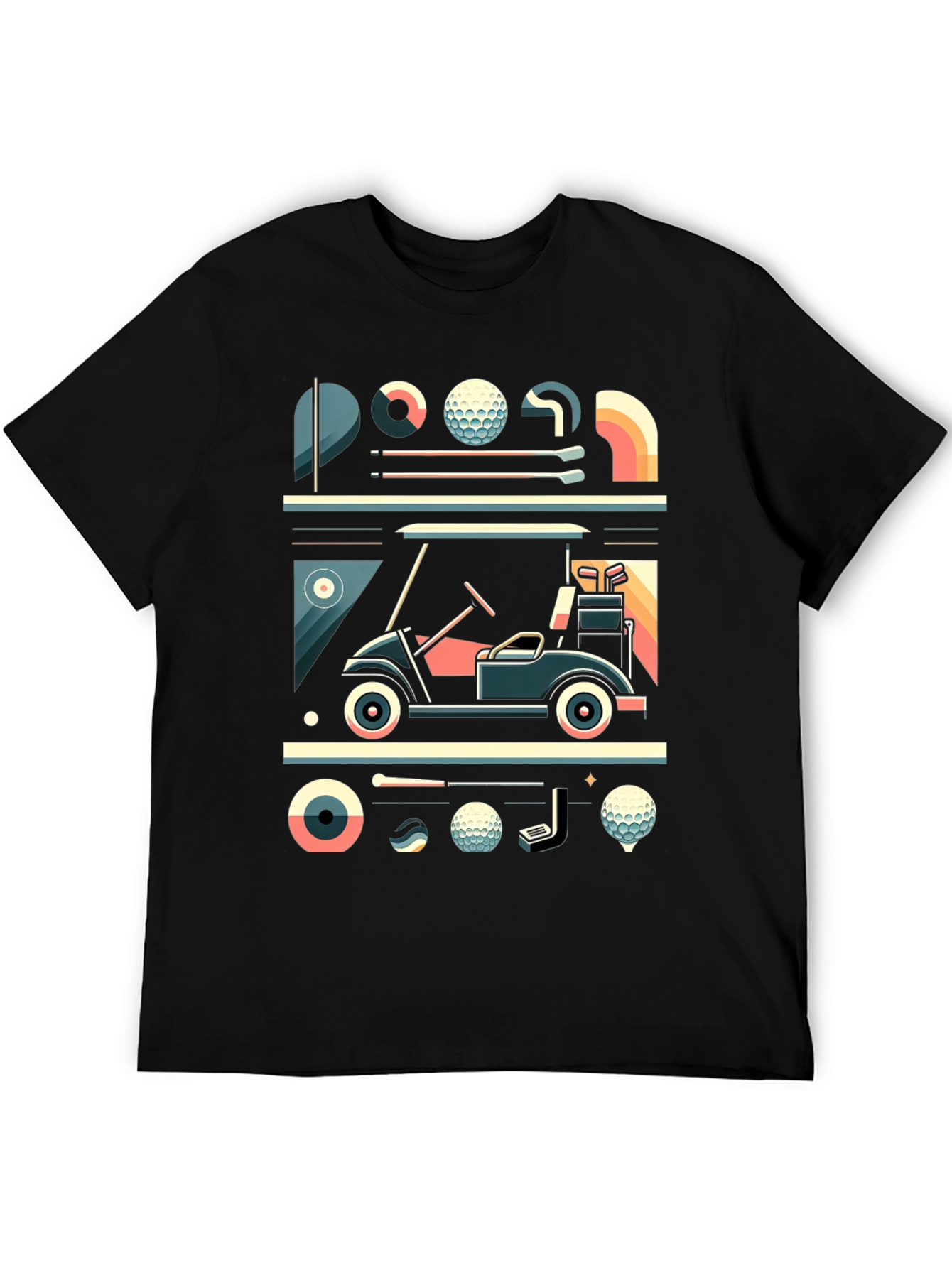 Golf Graphic Tee - Modern Golf Cart Design