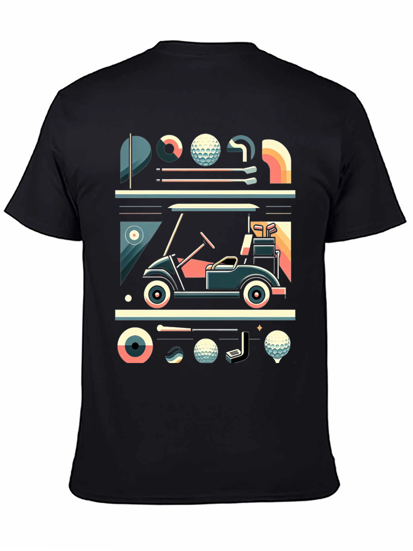 Golf Graphic Tee - Modern Golf Cart Design