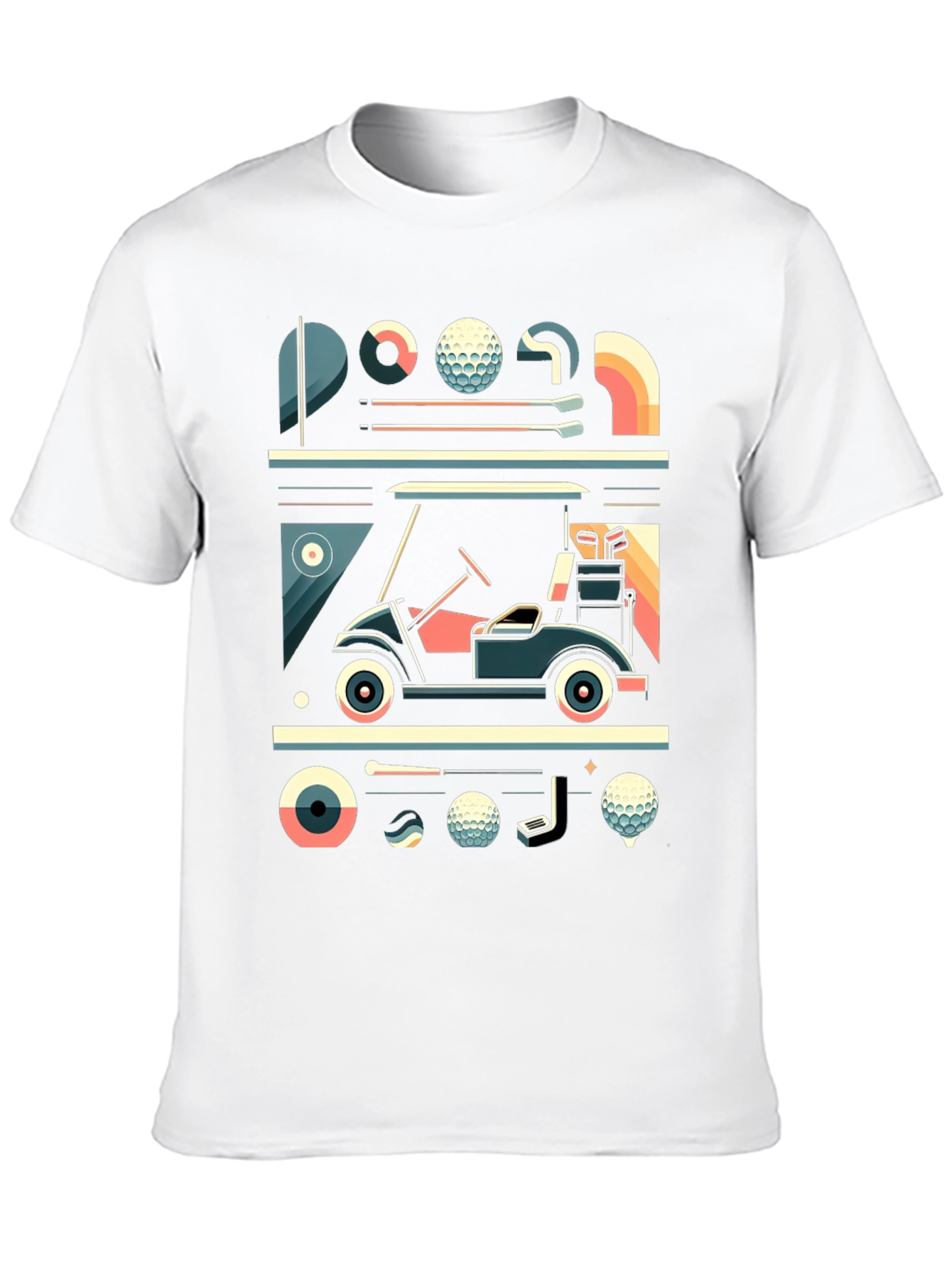 Golf Graphic Tee - Modern Golf Cart Design