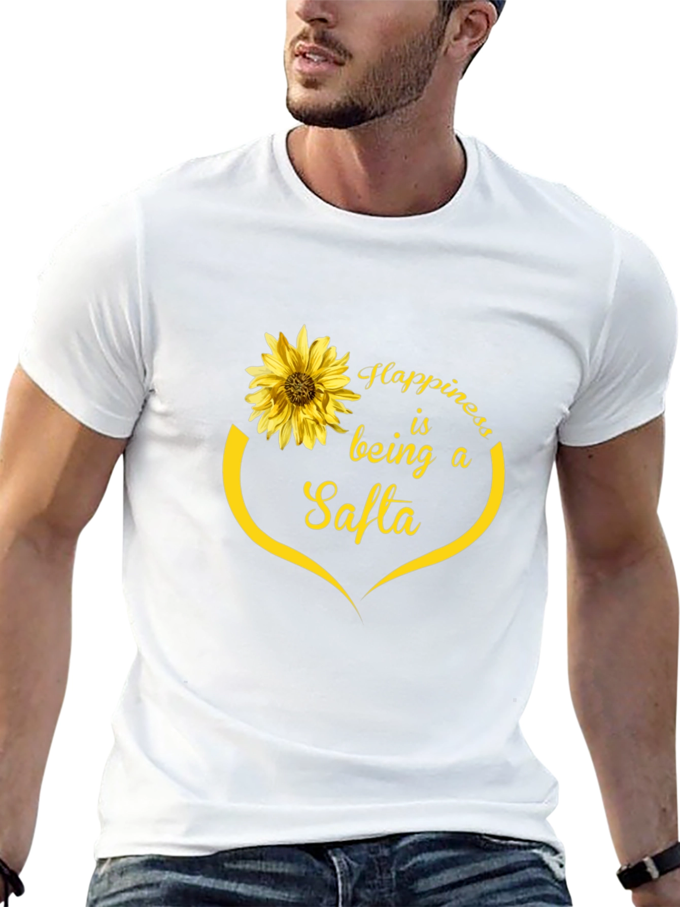 Happiness is Being a Safta Sunflower T-Shirt