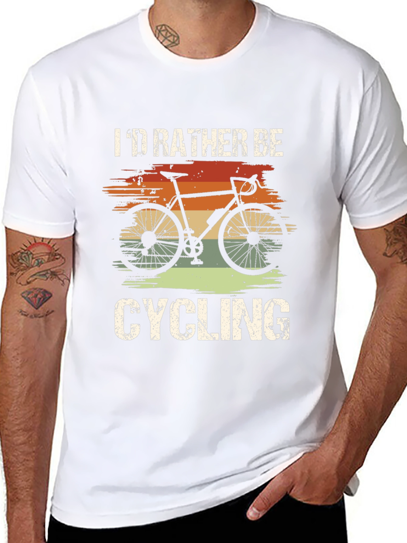 Id Rather Be Cycling Black T-Shirt