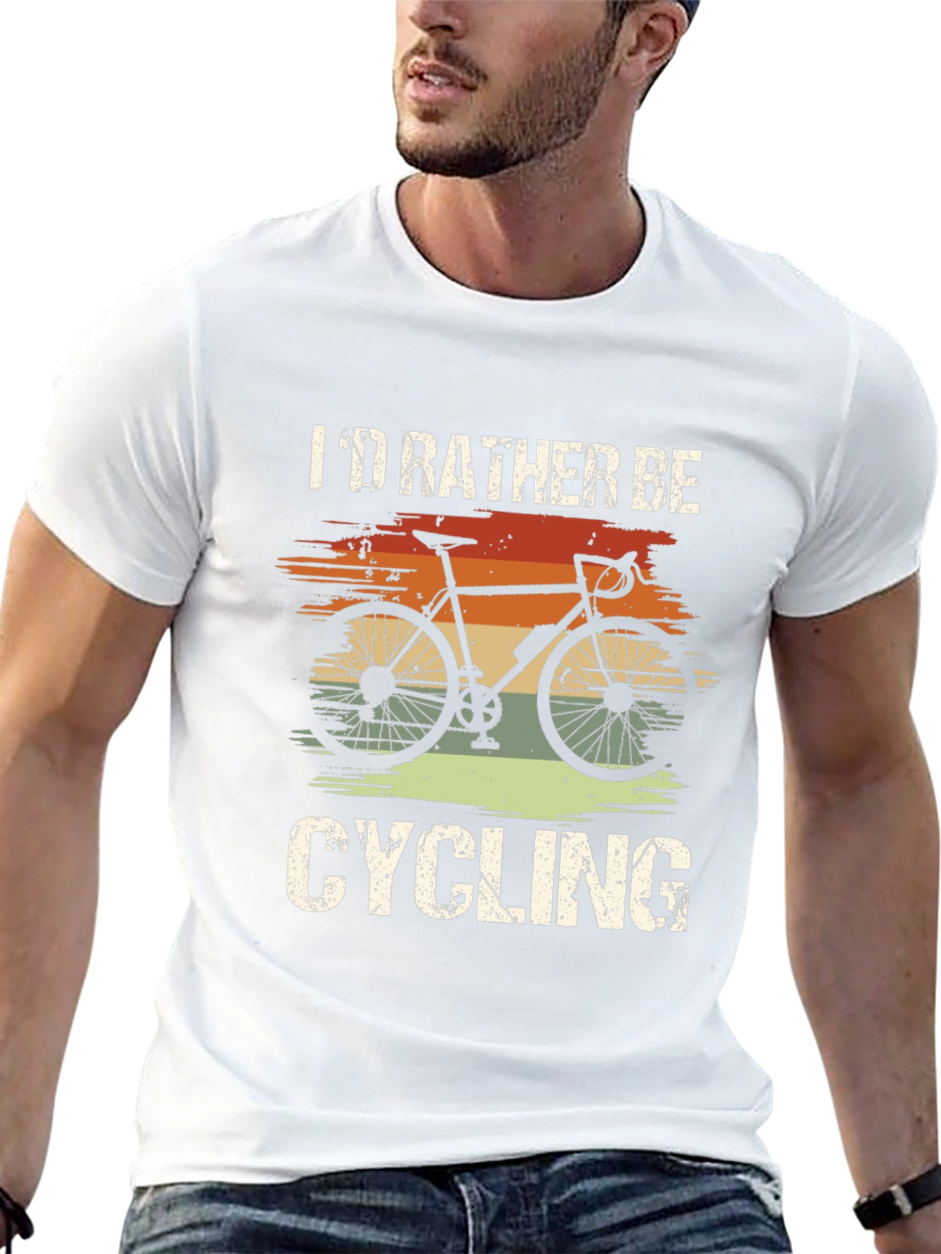 Id Rather Be Cycling Black T-Shirt