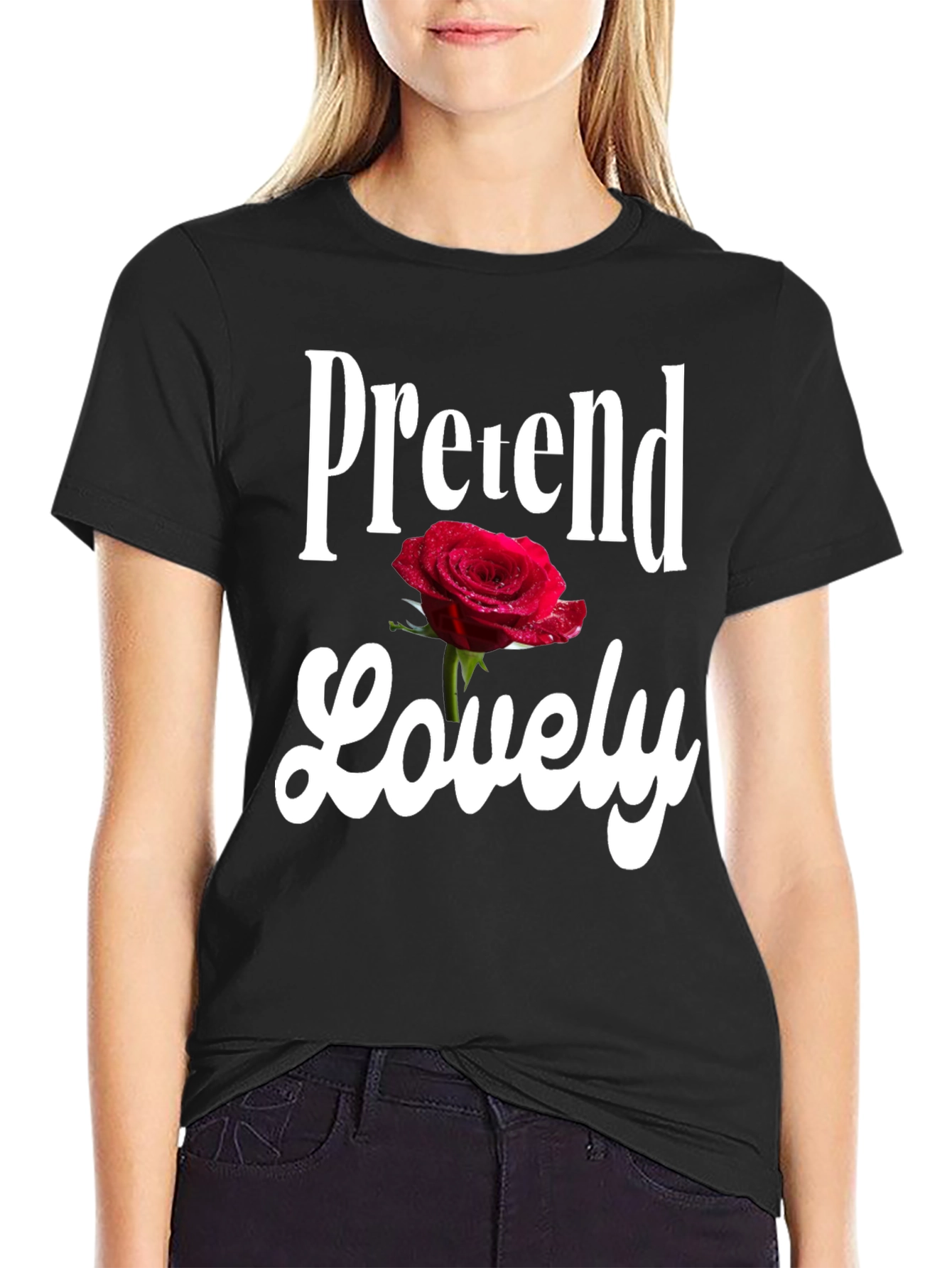 Pretend Lovely Graphic T-Shirt