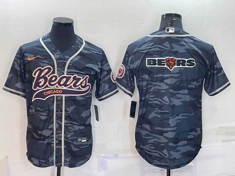 Men's Chicago Bears Grey Camouflage Game Jerseys