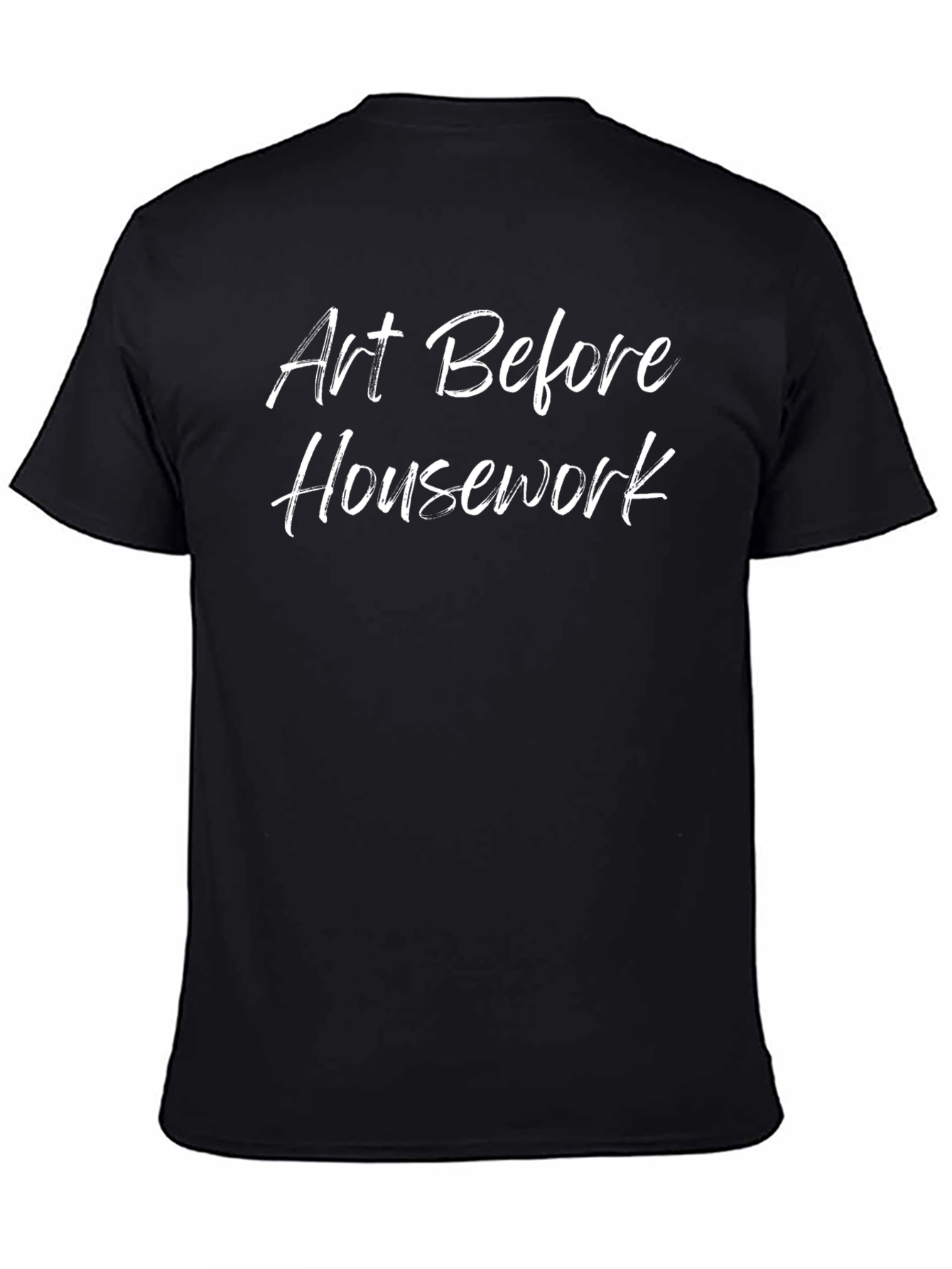 Art Before Housework Black Graphic Tee