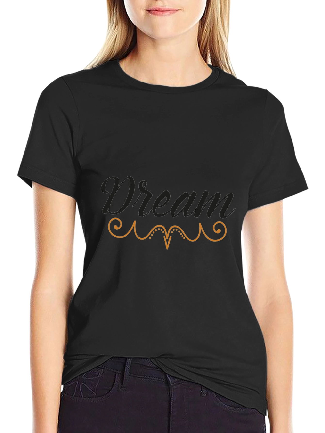 Dream Graphic Tee - Stylish Black Cotton T-Shirt