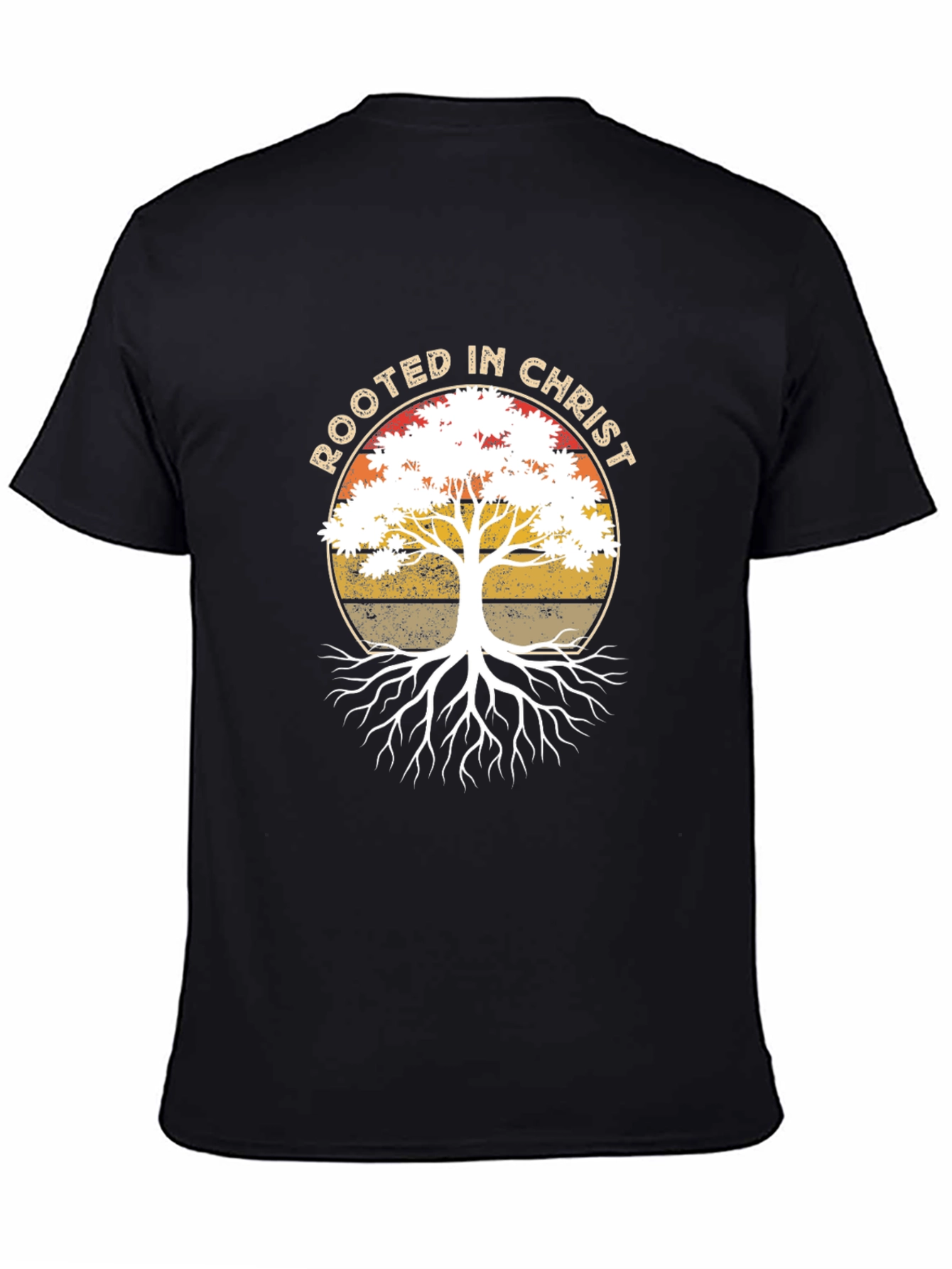 Rooted in Christ Tree Graphic Tee - Black