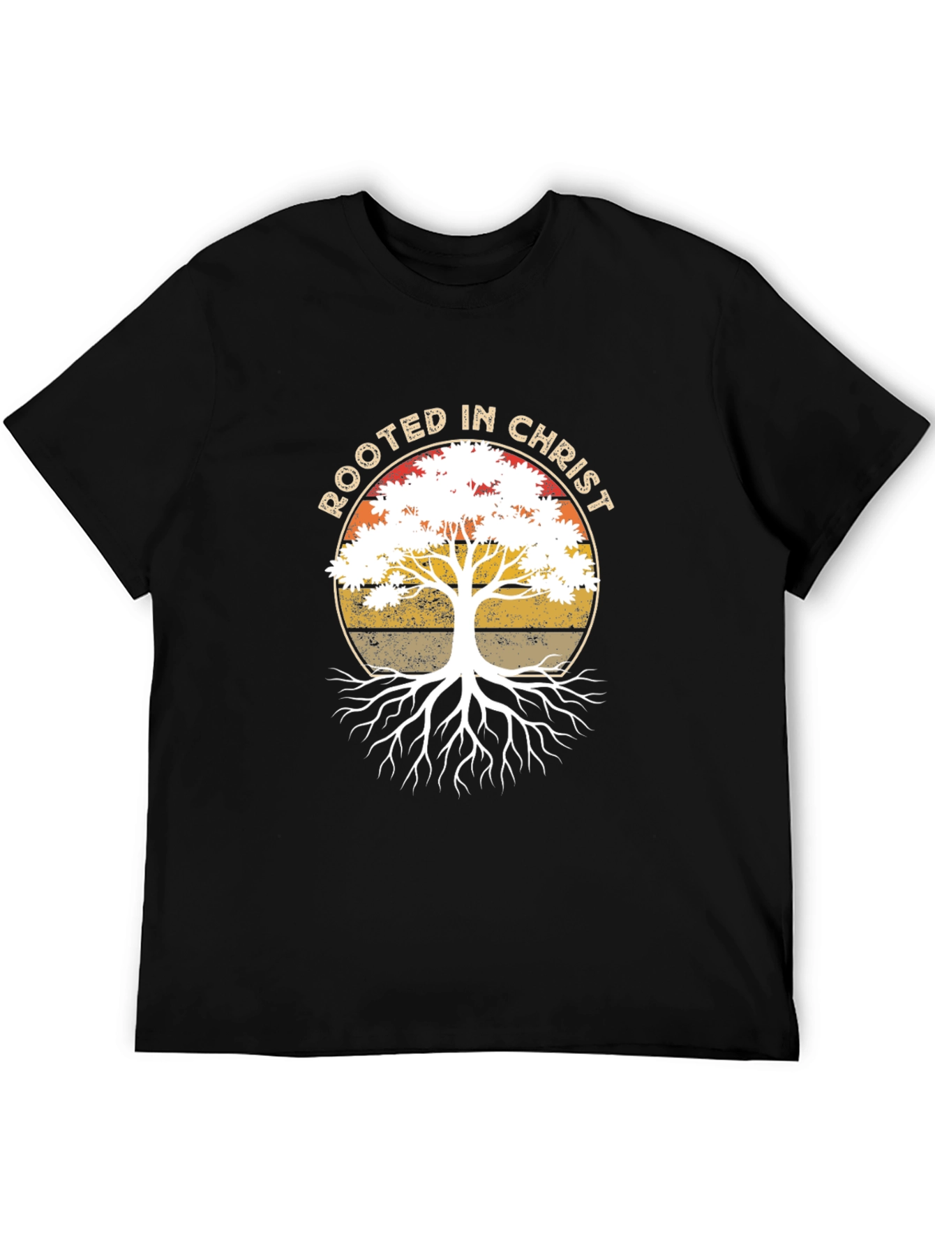 Rooted in Christ Tree Graphic Tee - Black