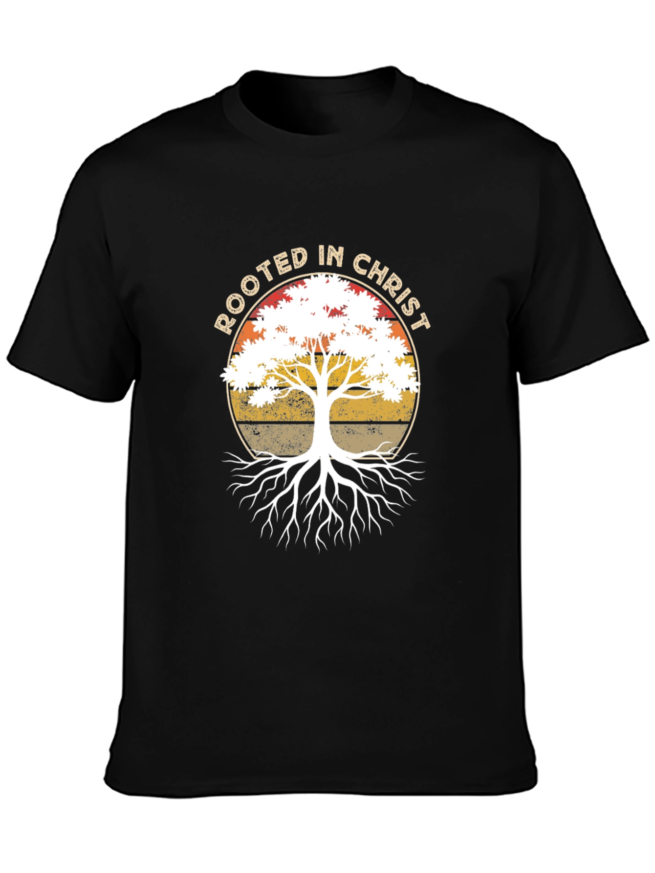 Rooted in Christ Tree Graphic Tee - Black