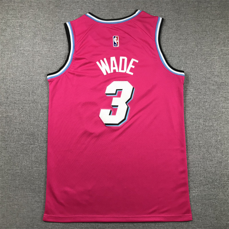 Men's Miami Heat Dwyane Wade #3 Pink Swingman Player Jerseys