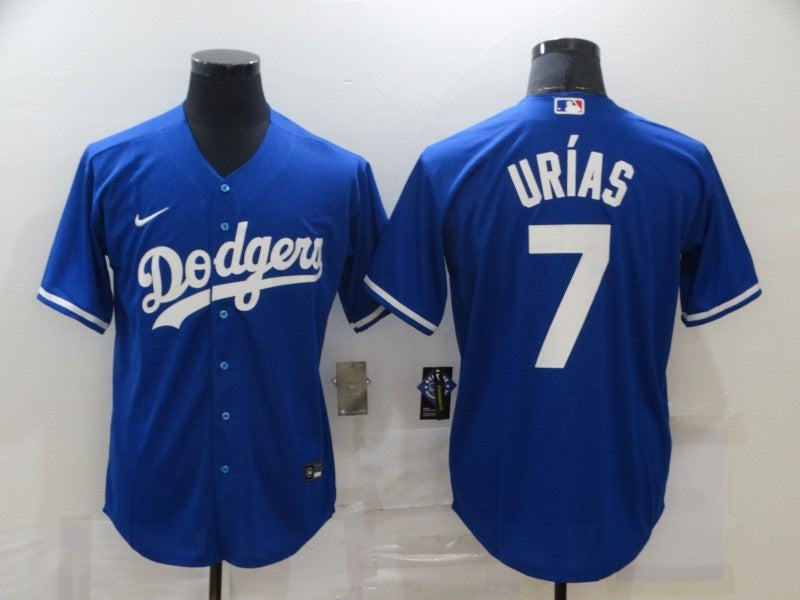 Men's Los Angeles Dodgers Julio Urias #7 Blue Replica Baseball Jerseys
