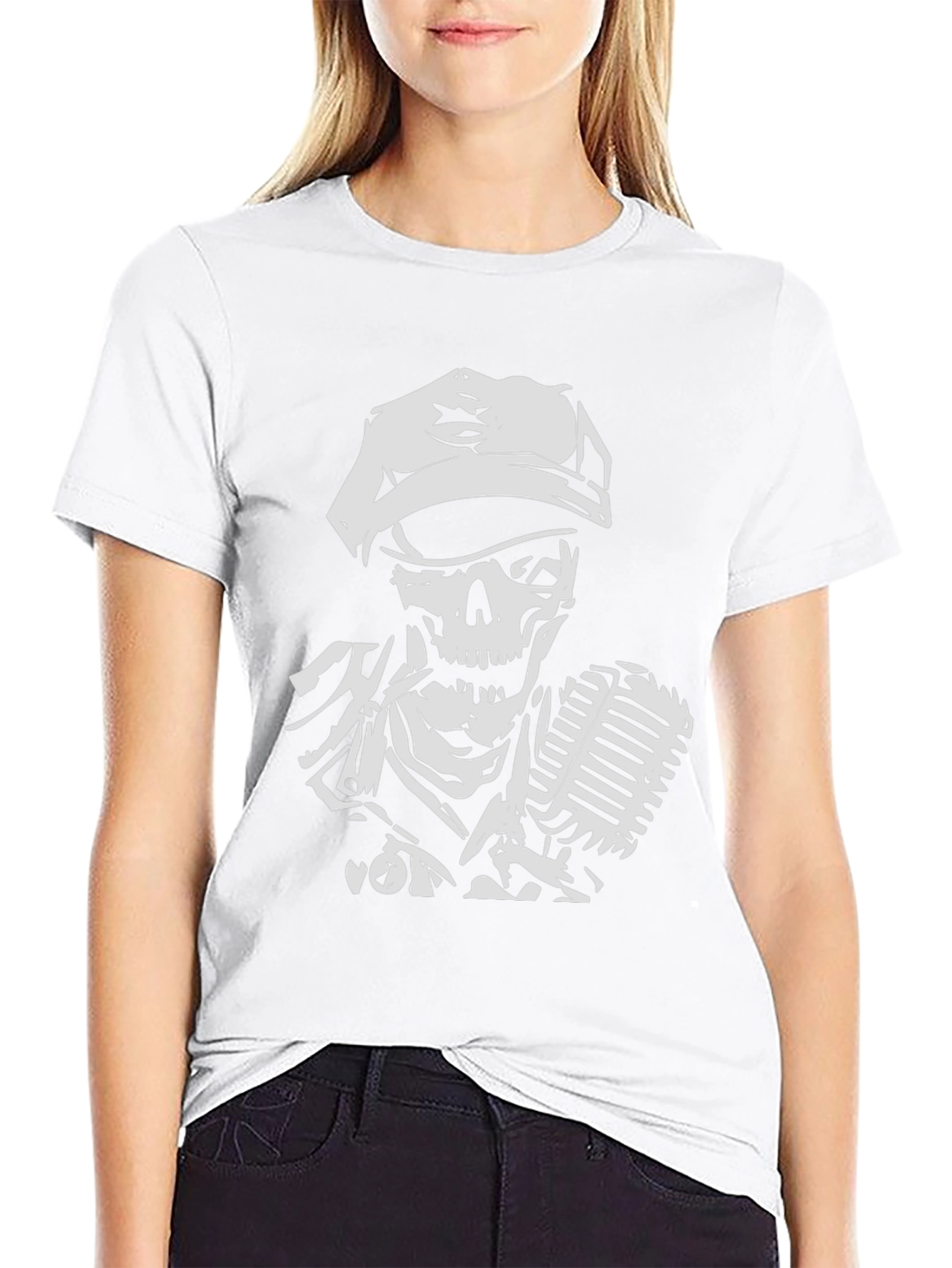 Skull Singer Black T-Shirt