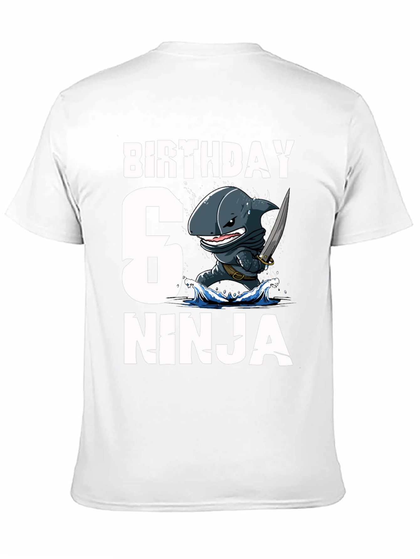 6th Birthday Ninja Shark T-Shirt
