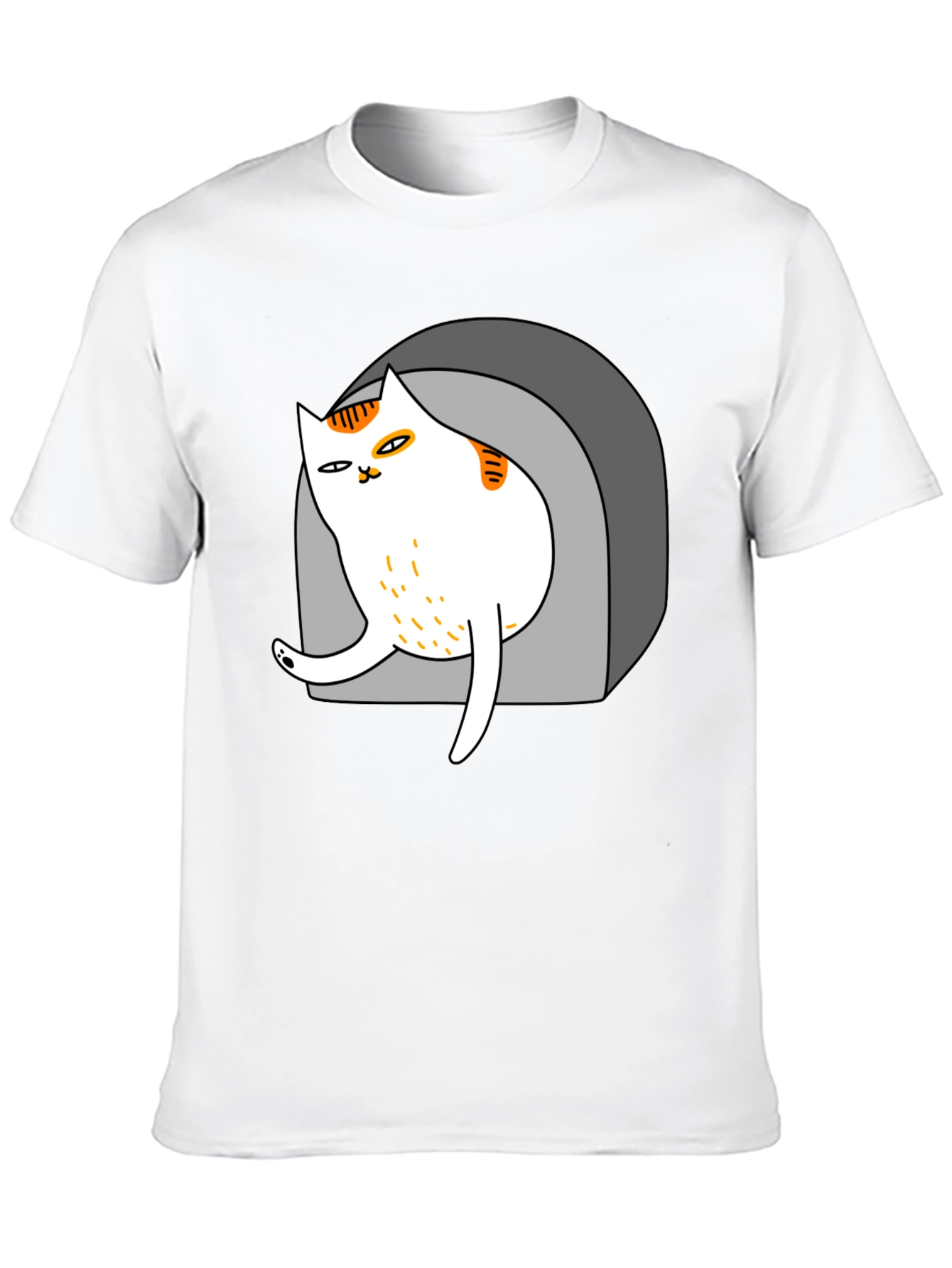 Cool Cat in Cave Graphic Tee - Black