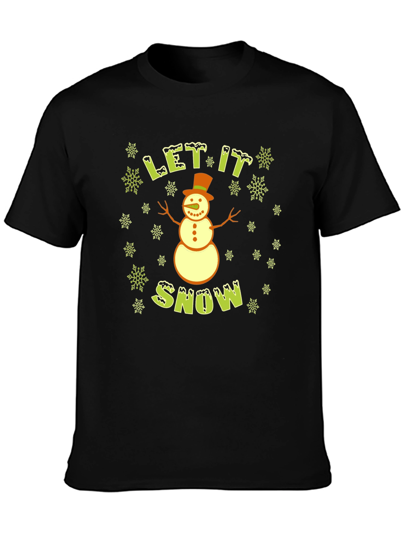 Let it Snow Christmas T-Shirt - Holiday Snowman Tee