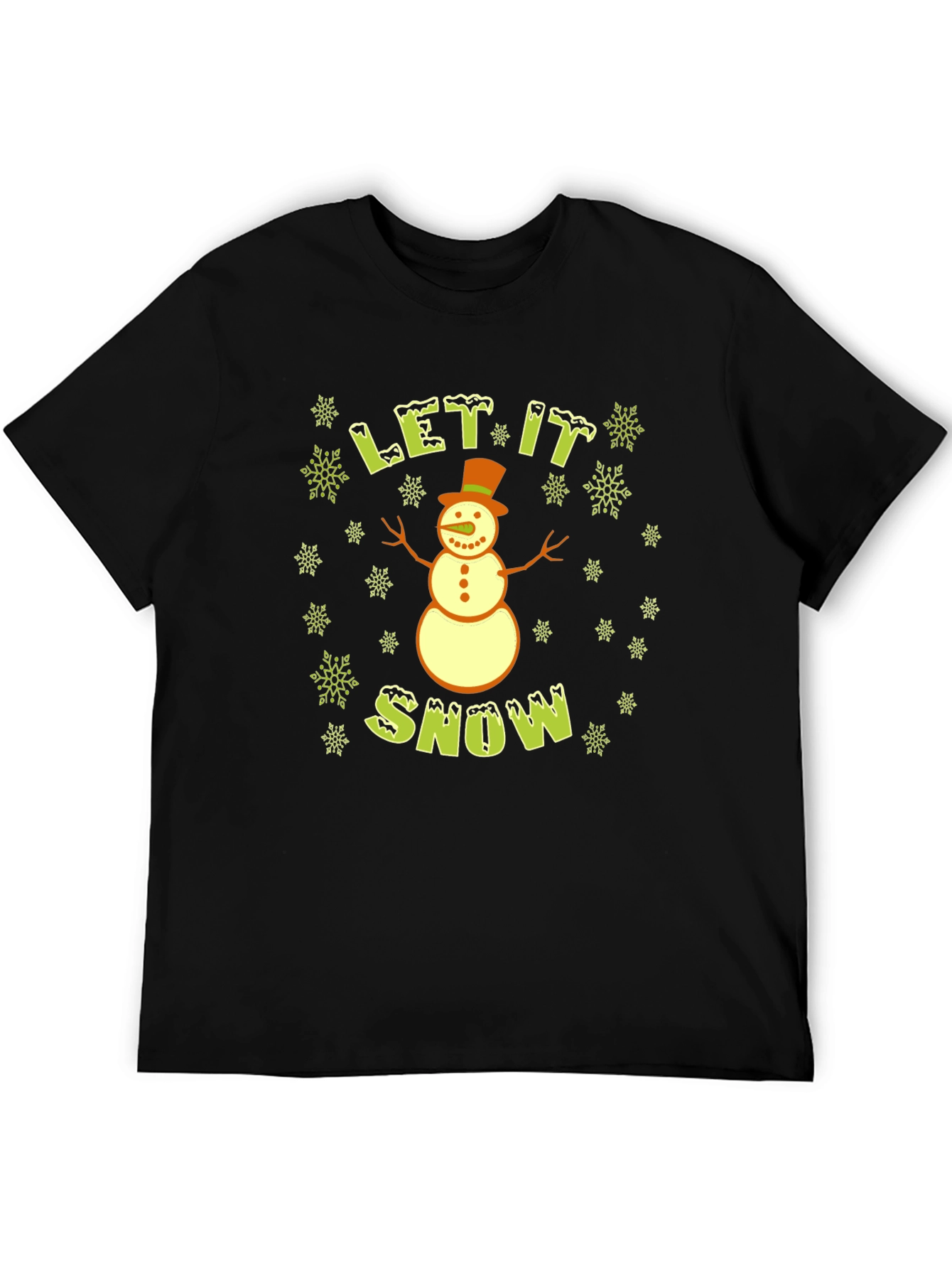 Let it Snow Christmas T-Shirt - Holiday Snowman Tee