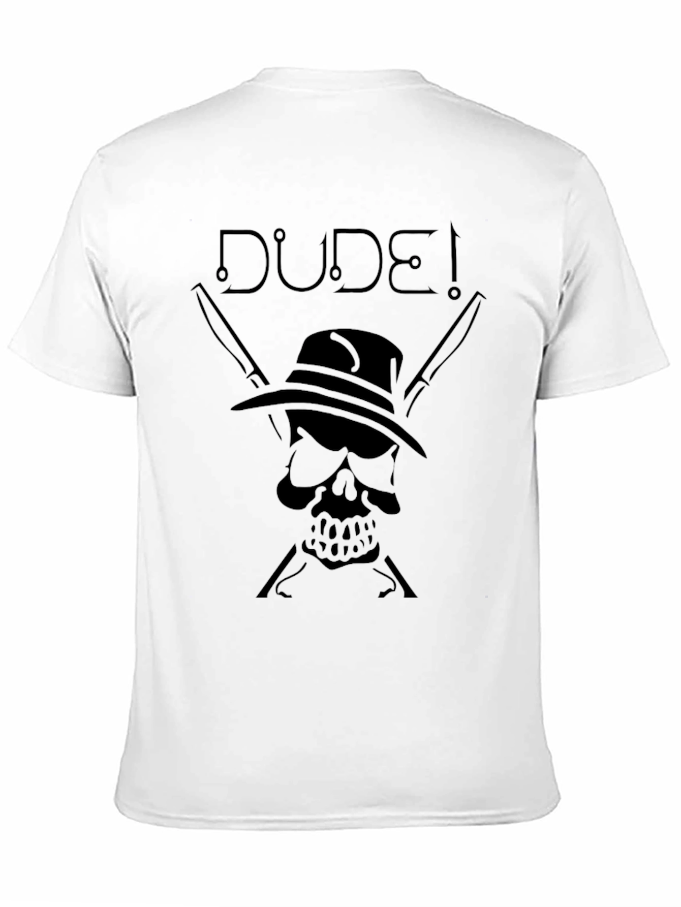 Dude! Skull & Knives Graphic T-Shirt - Black