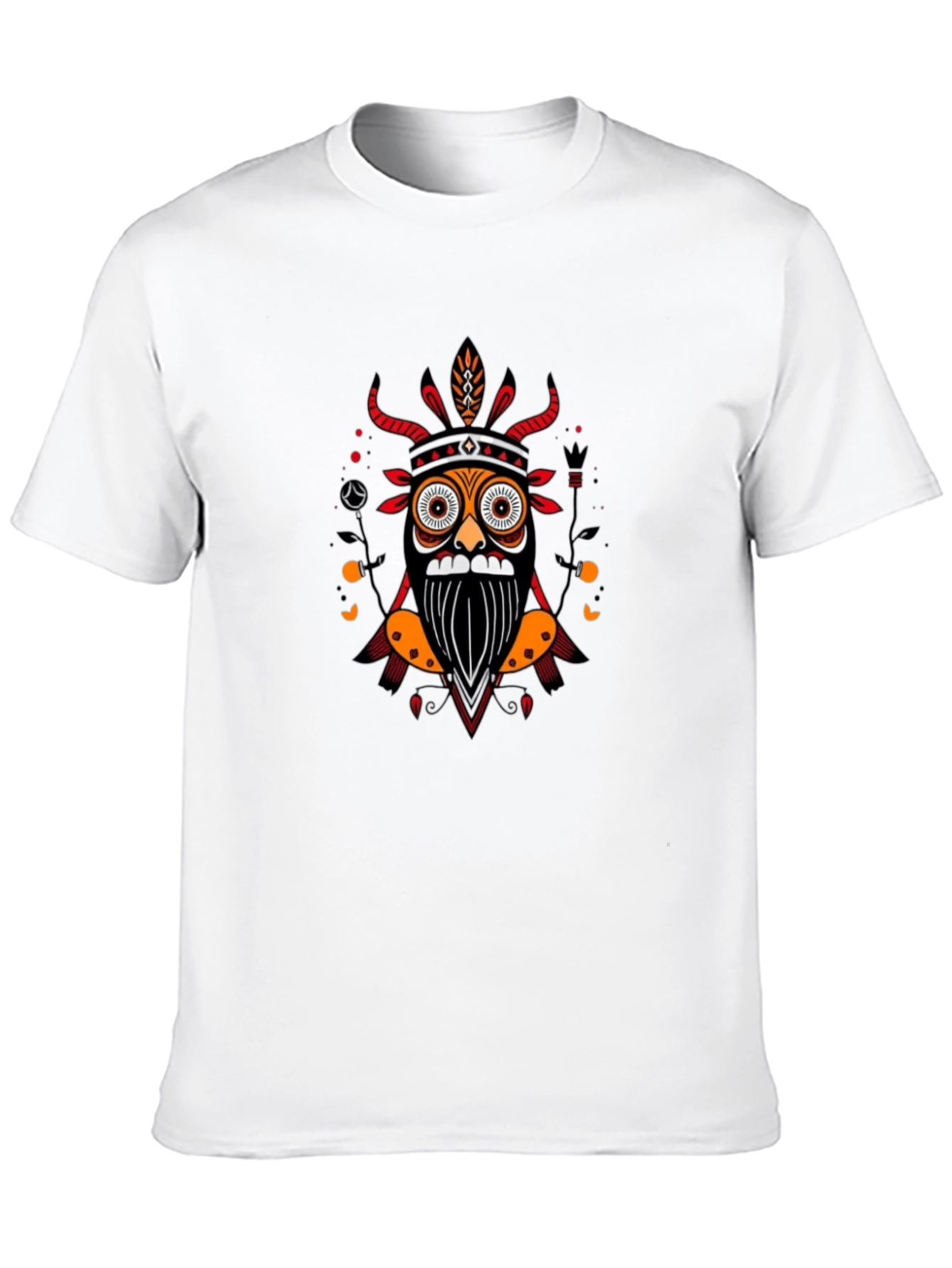 Tribal Mask Graphic Black T-Shirt