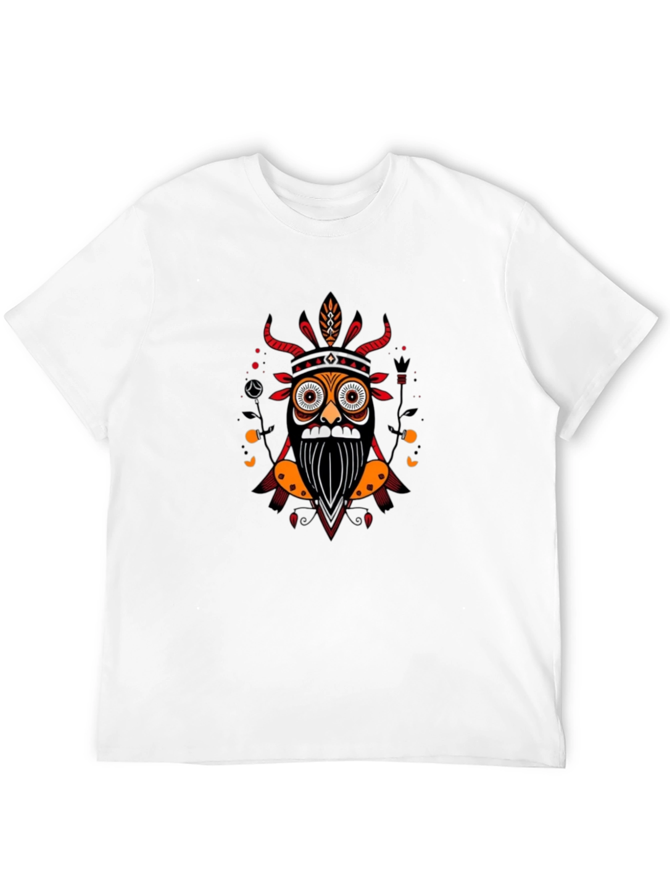 Tribal Mask Graphic Black T-Shirt