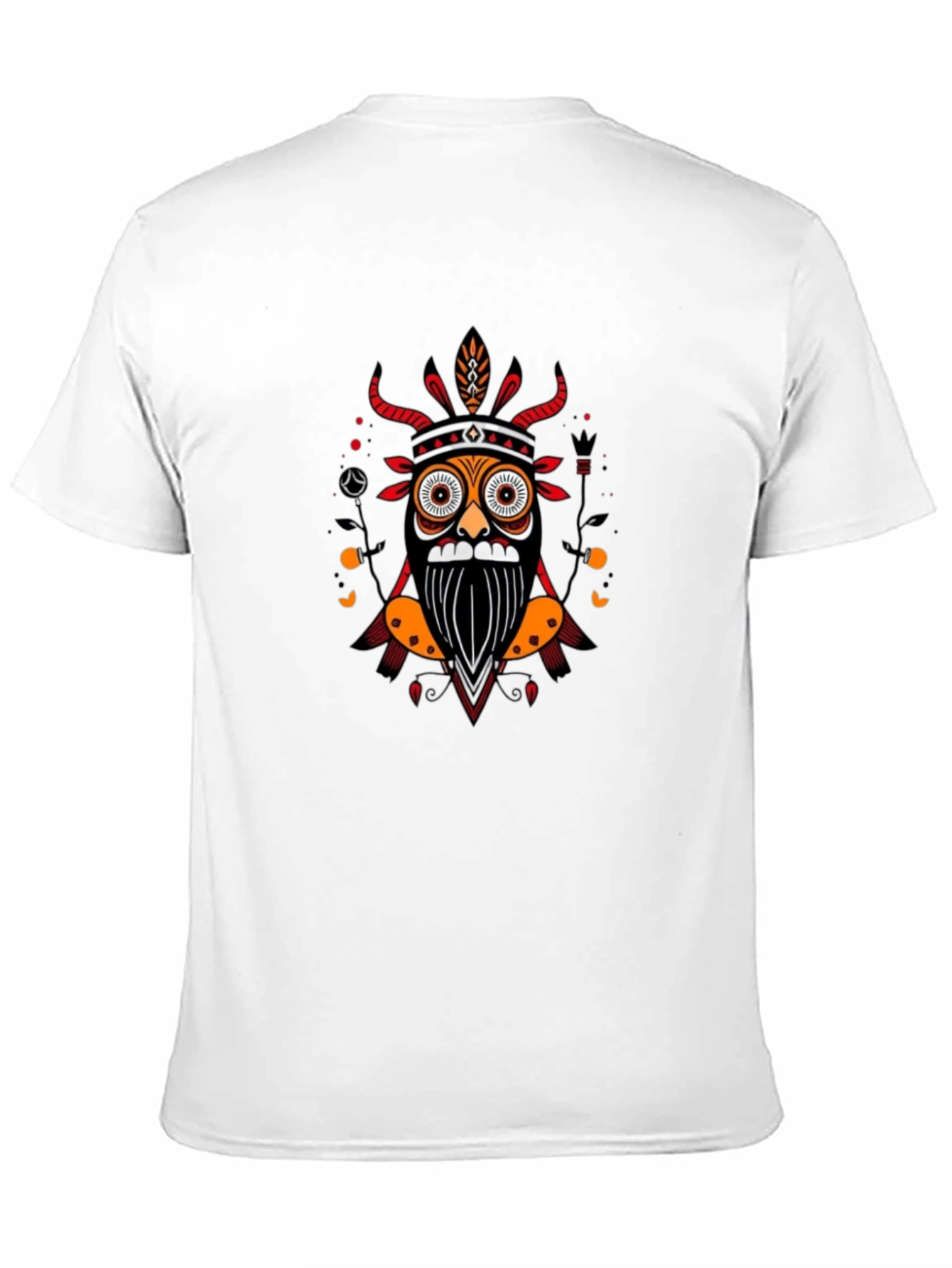 Tribal Mask Graphic Black T-Shirt