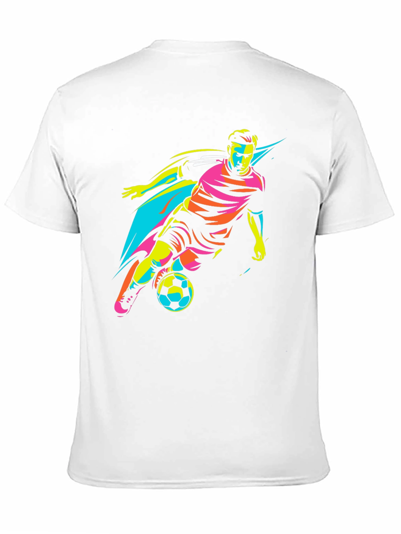 Cool Soccer Player Graphic Tee - Black T-Shirt