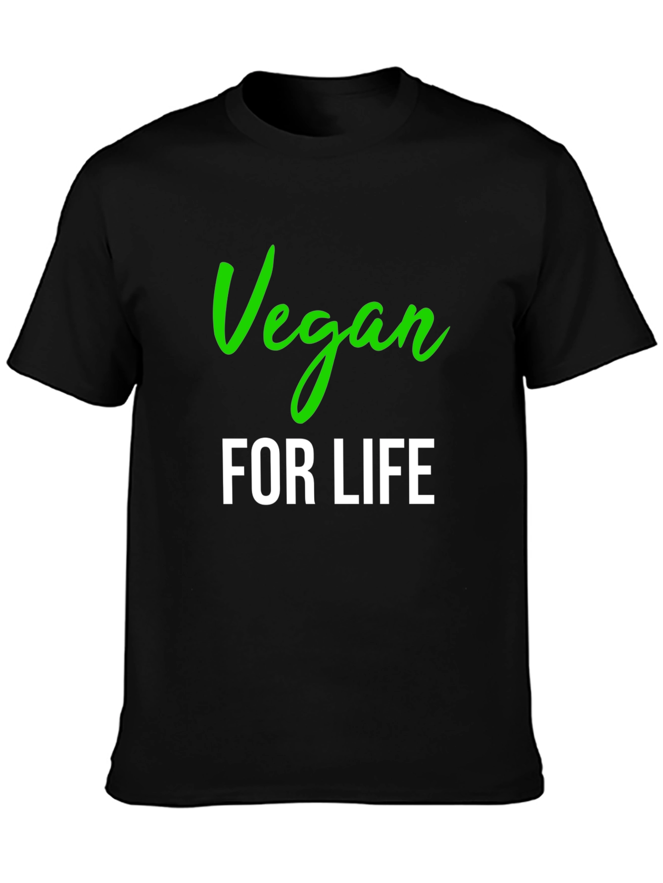 Vegan for Life Black T-Shirt