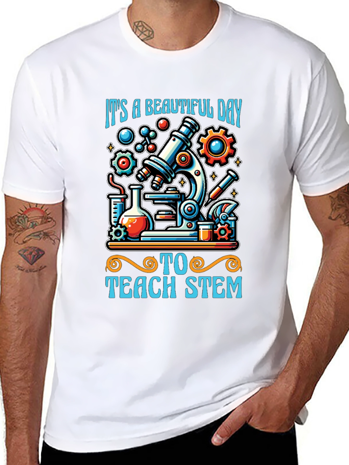 STEM Teacher T-Shirt - Beautiful Day to Teach