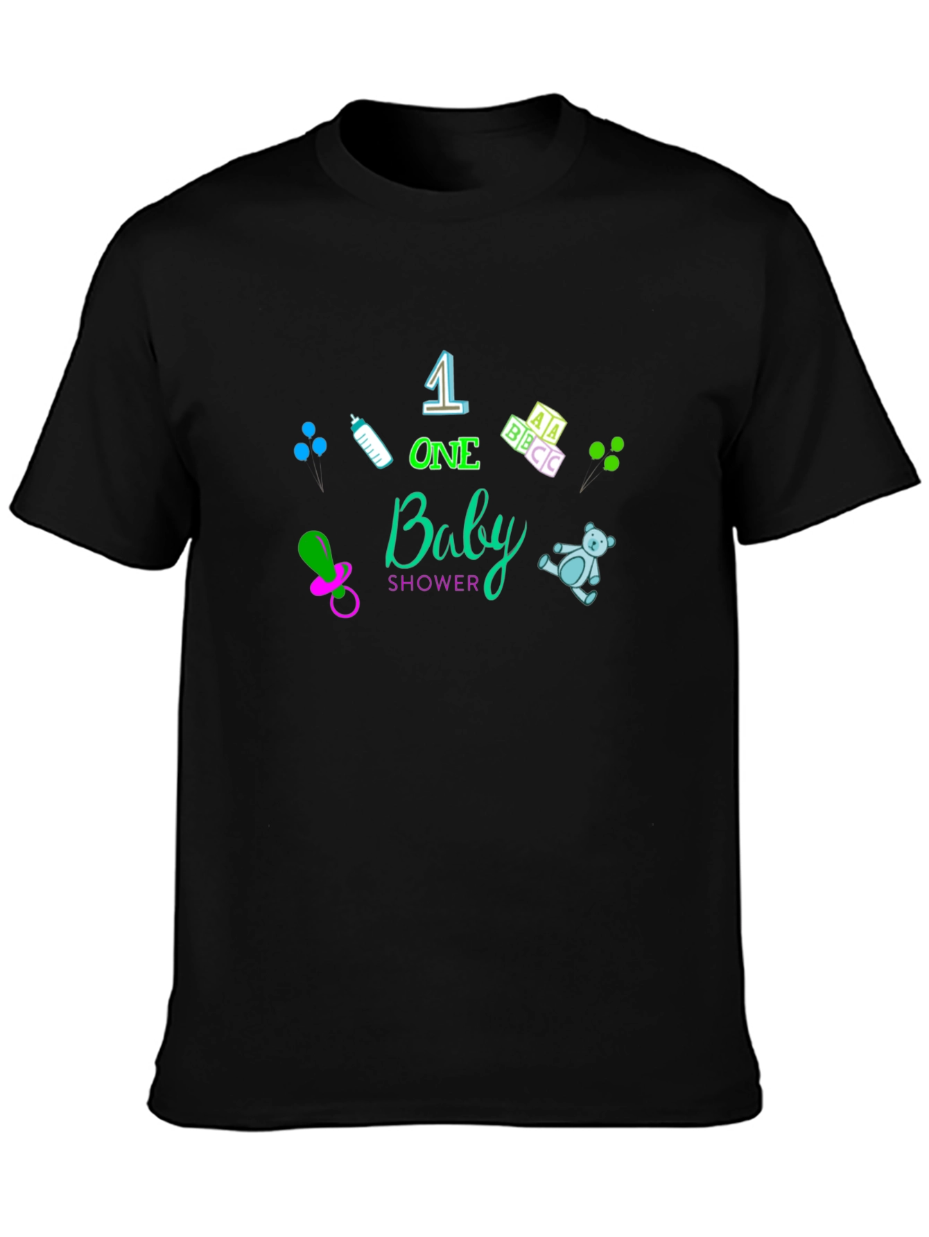One Baby Shower T-Shirt - New Baby Celebration Tee