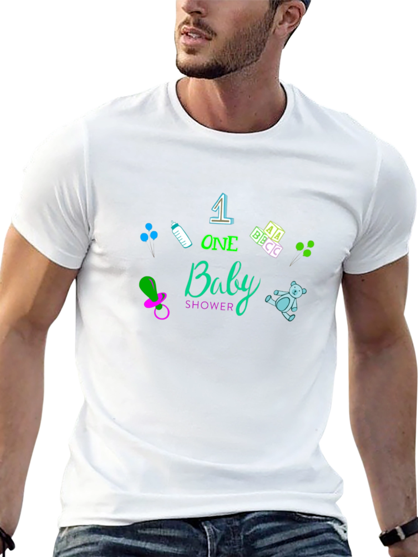 One Baby Shower T-Shirt - New Baby Celebration Tee