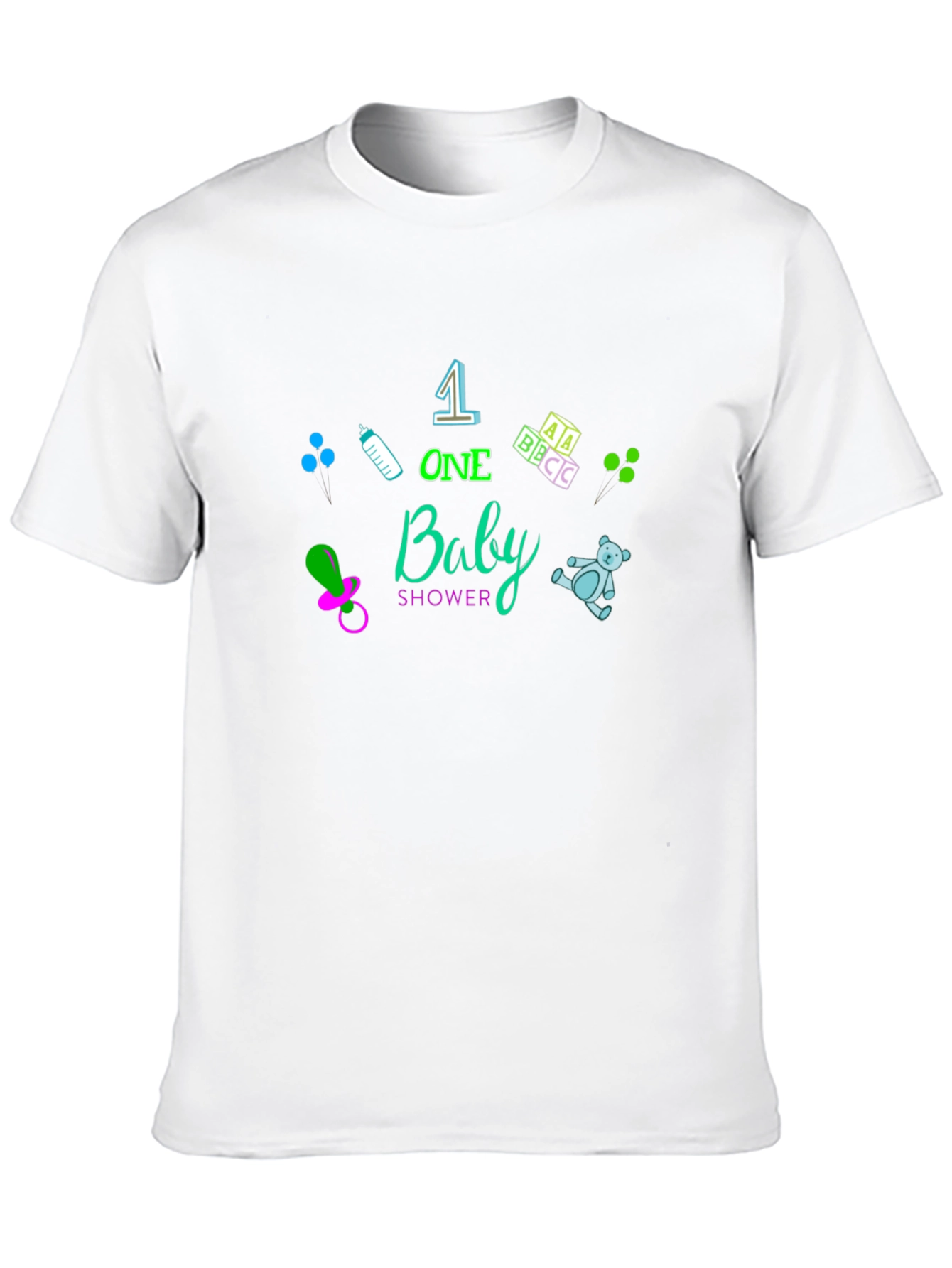 One Baby Shower T-Shirt - New Baby Celebration Tee