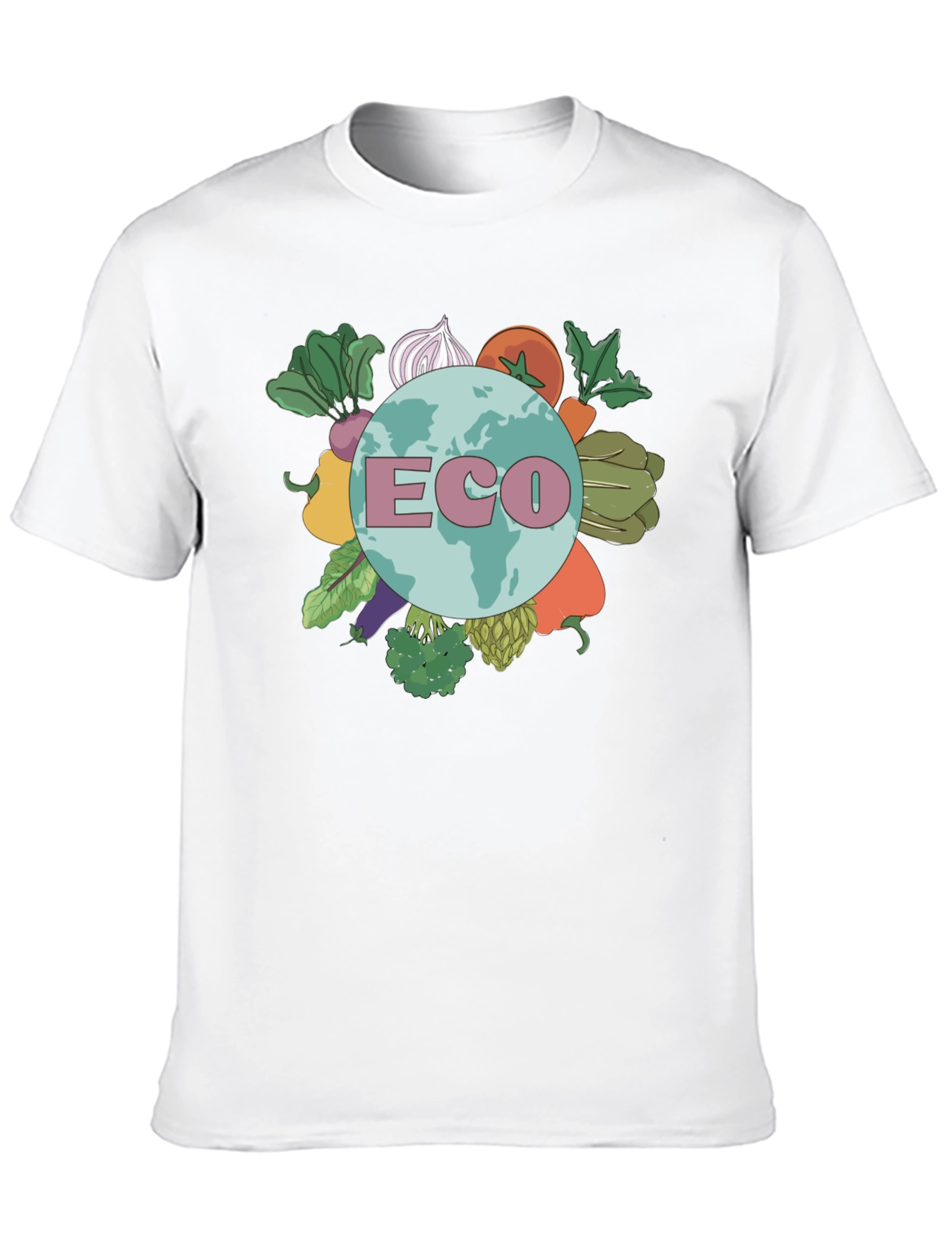 Eco Earth T-Shirt - Vegetable Planet Graphic Tee