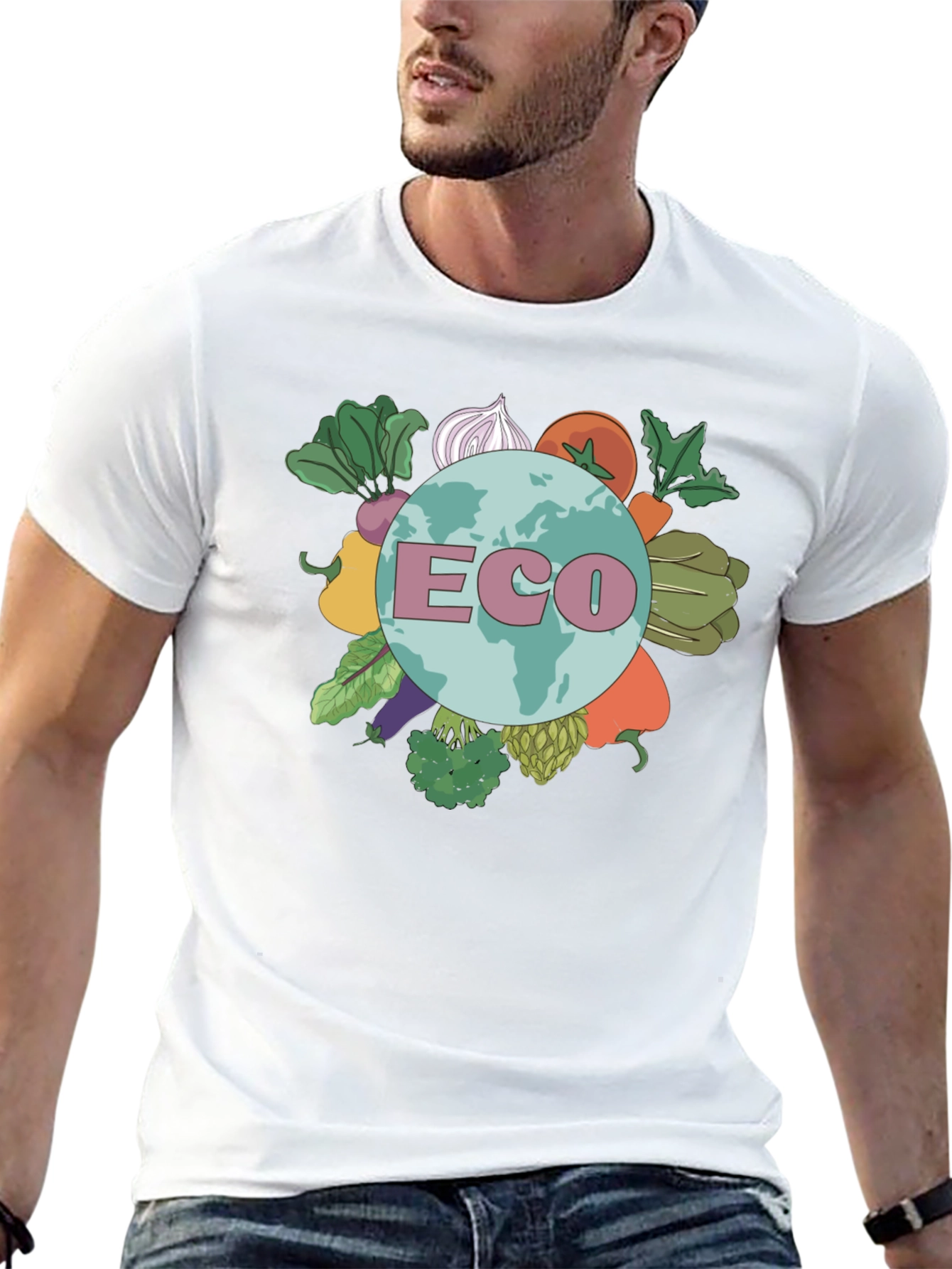 Eco Earth T-Shirt - Vegetable Planet Graphic Tee